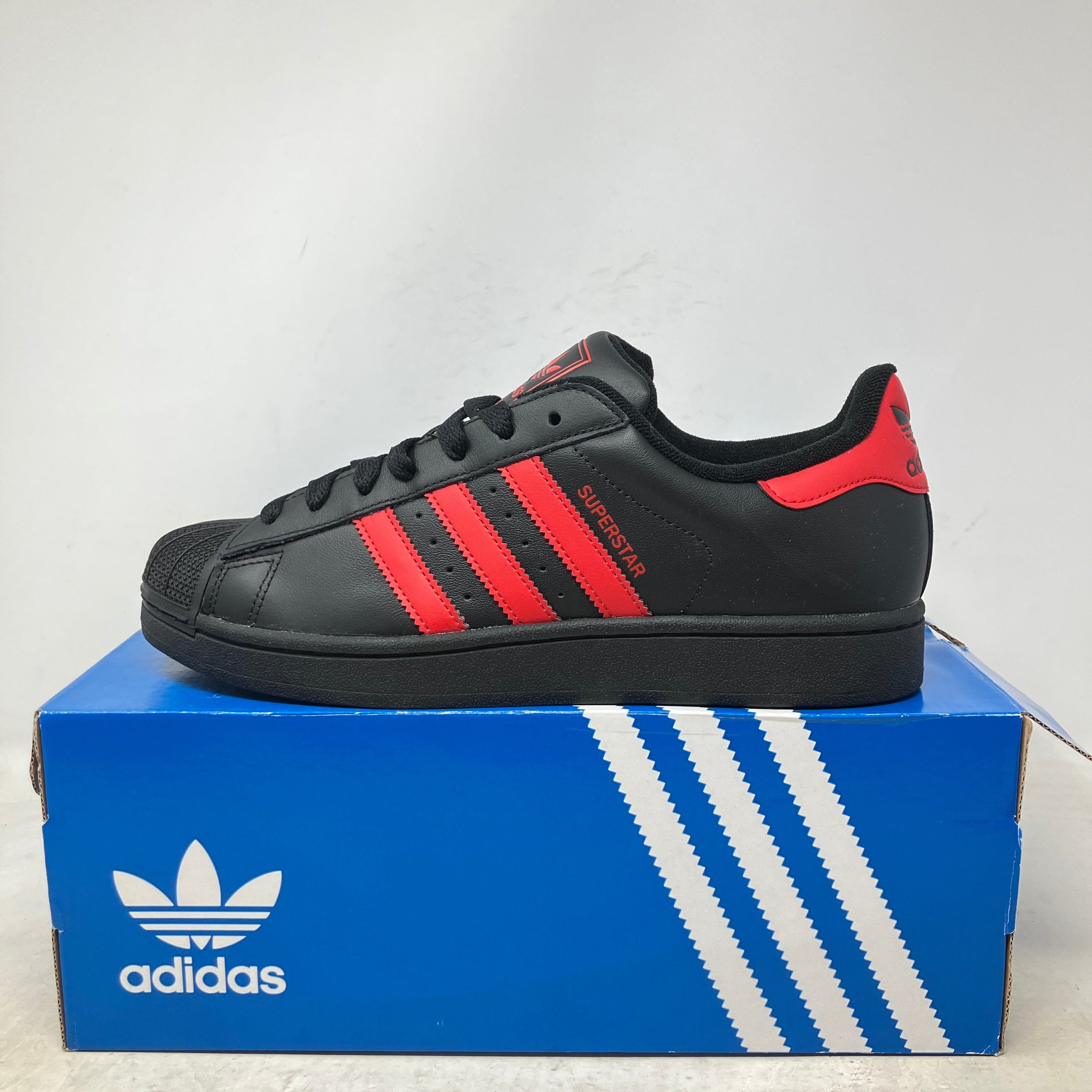 adidas Superstar II Black Better Scarlet