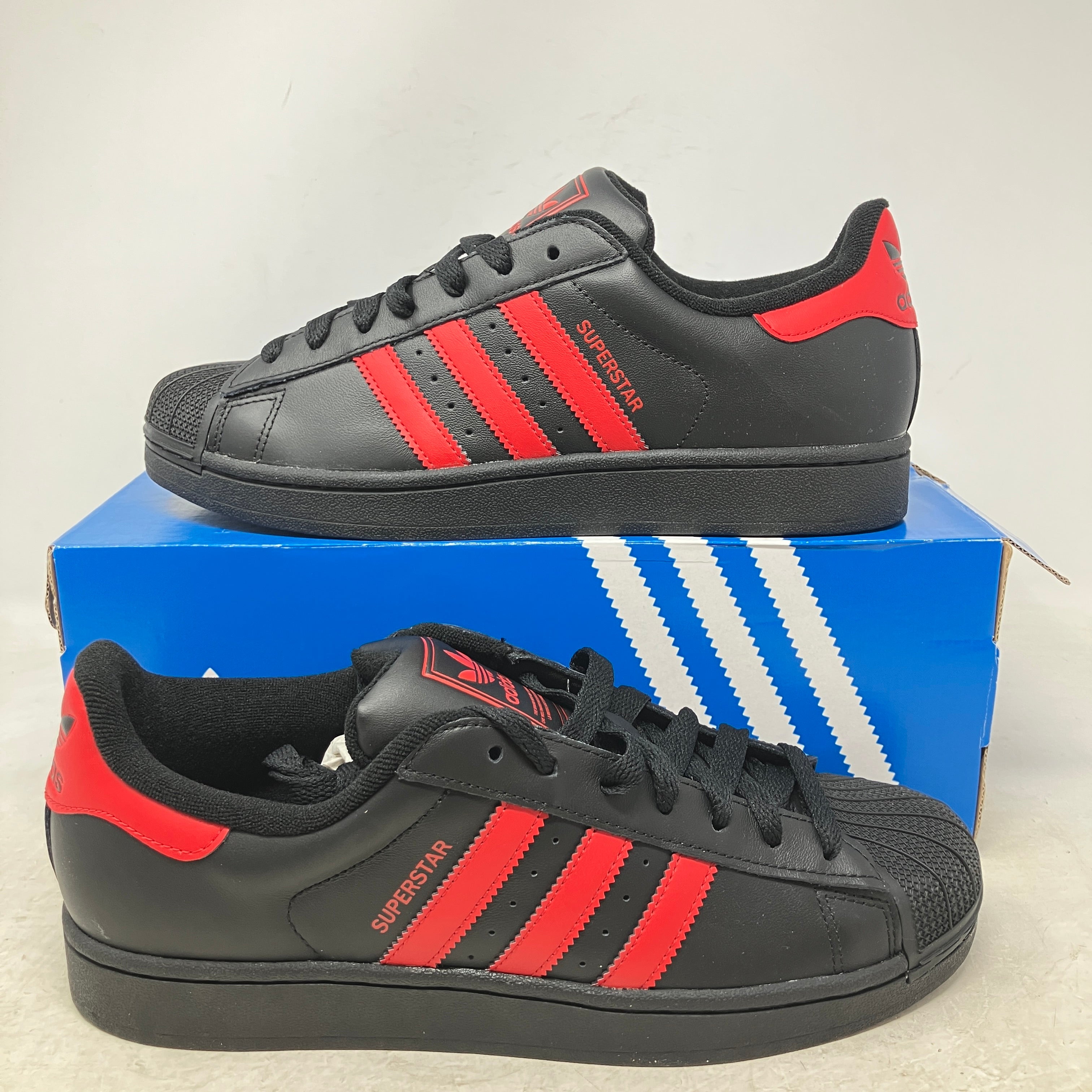 adidas Superstar II Black Better Scarlet