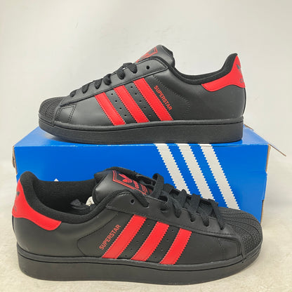 adidas Superstar II Black Better Scarlet