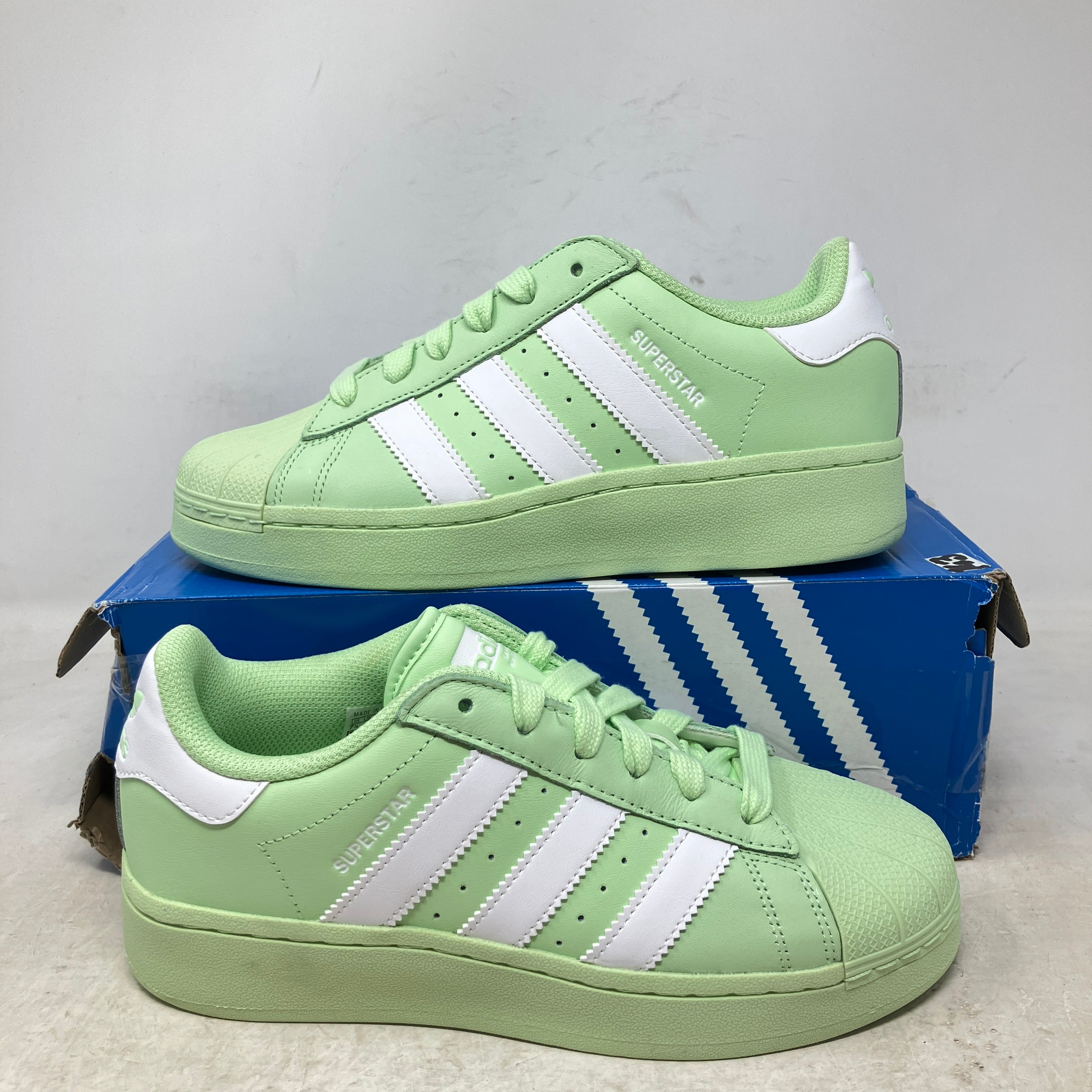 adidas Superstar XLG Semi Green Spark Cloud White (Women's)