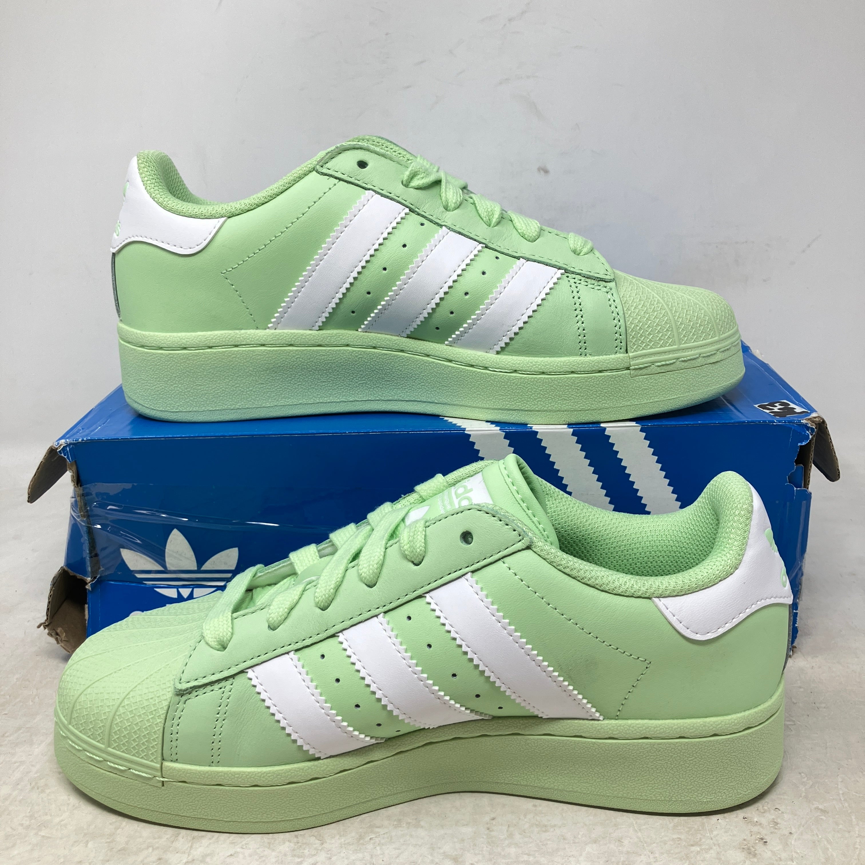 adidas Superstar XLG Semi Green Spark Cloud White (Women's)