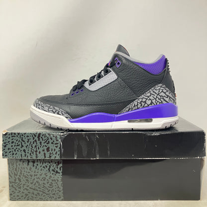 Jordan 3 Retro Black Court Purple