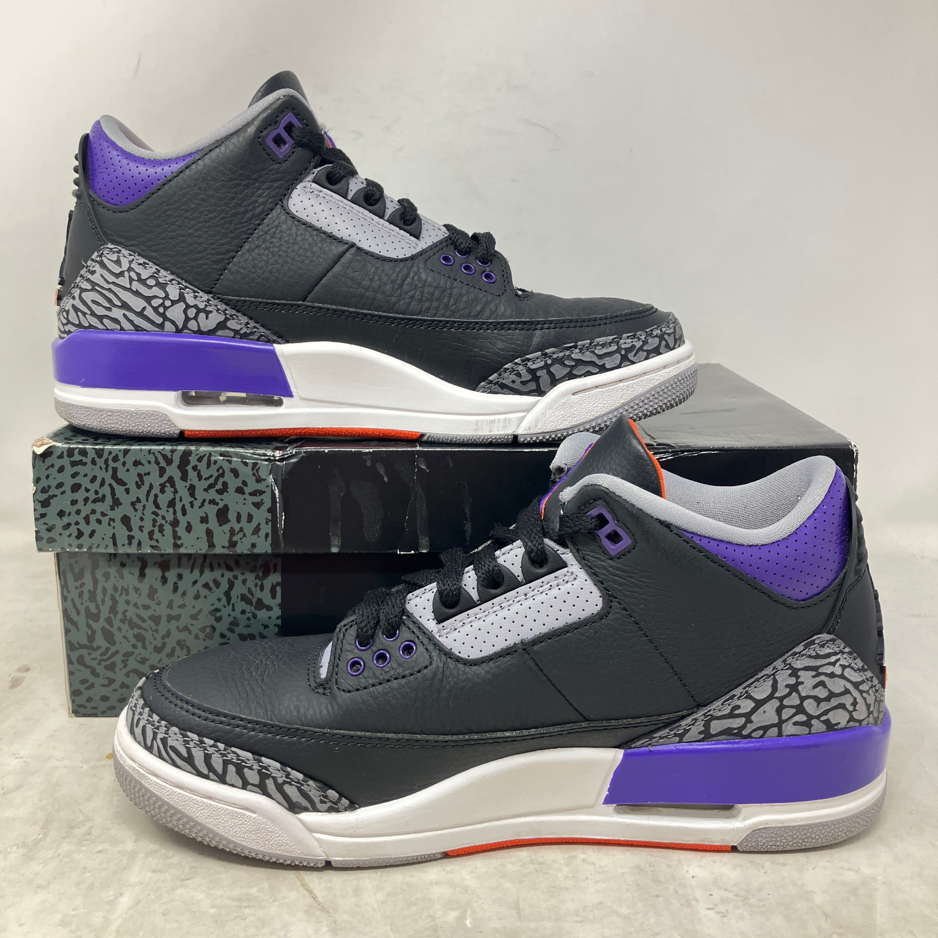 Jordan 3 Retro Black Court Purple