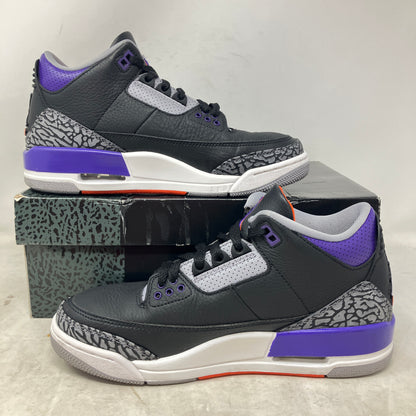 Jordan 3 Retro Black Court Purple
