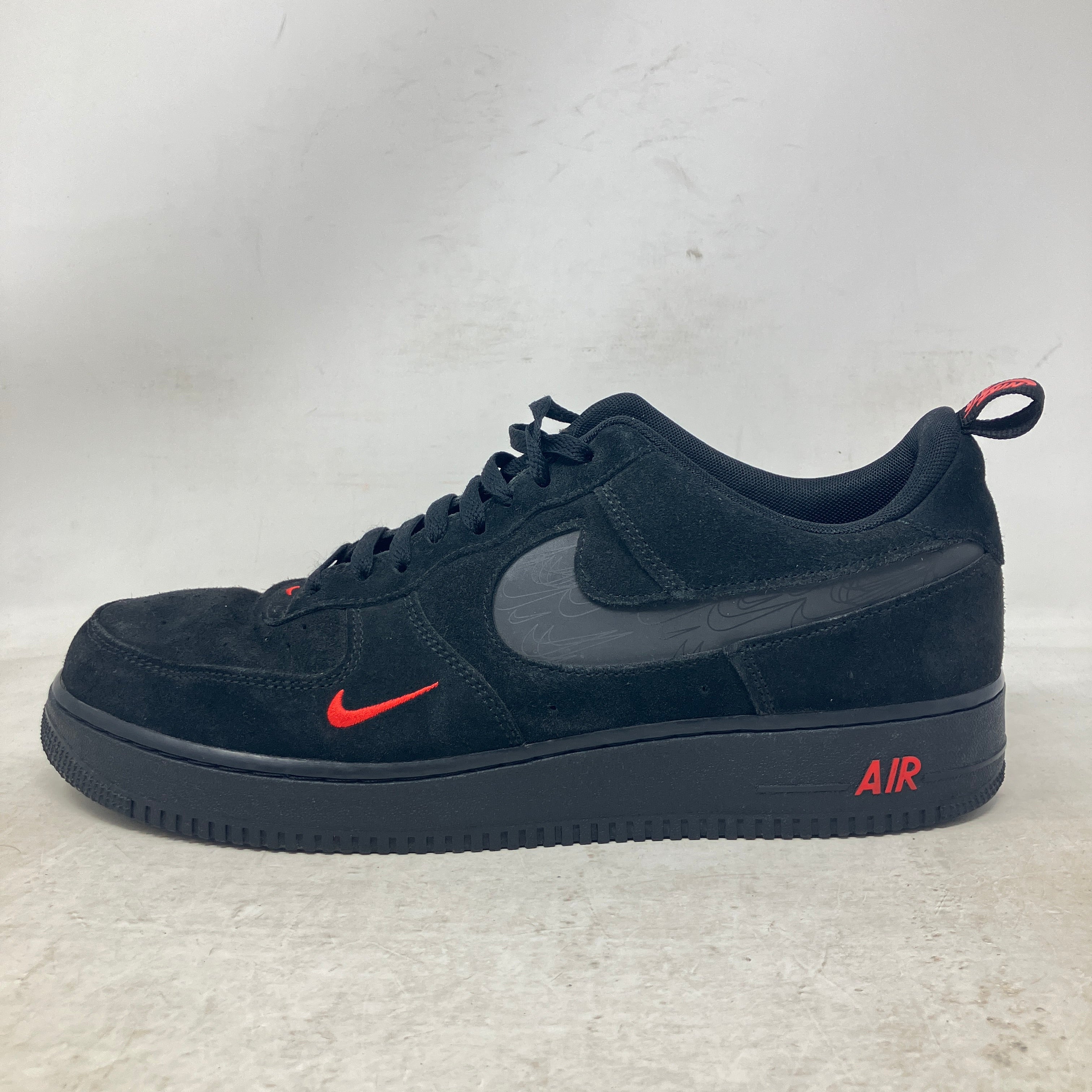 Nike Air Force 1 Low Multi-Swoosh Black Crimson