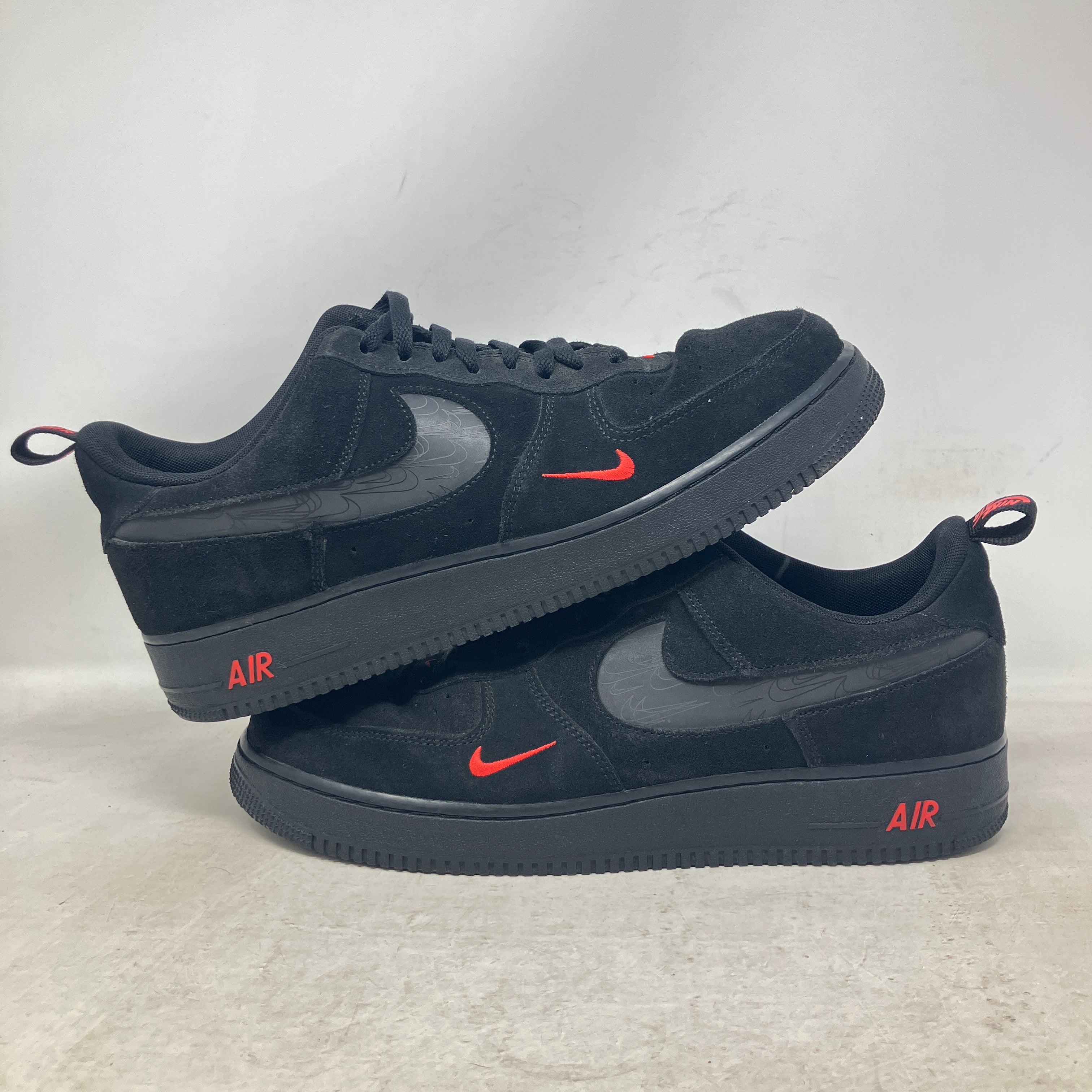 Nike Air Force 1 Low Multi-Swoosh Black Crimson