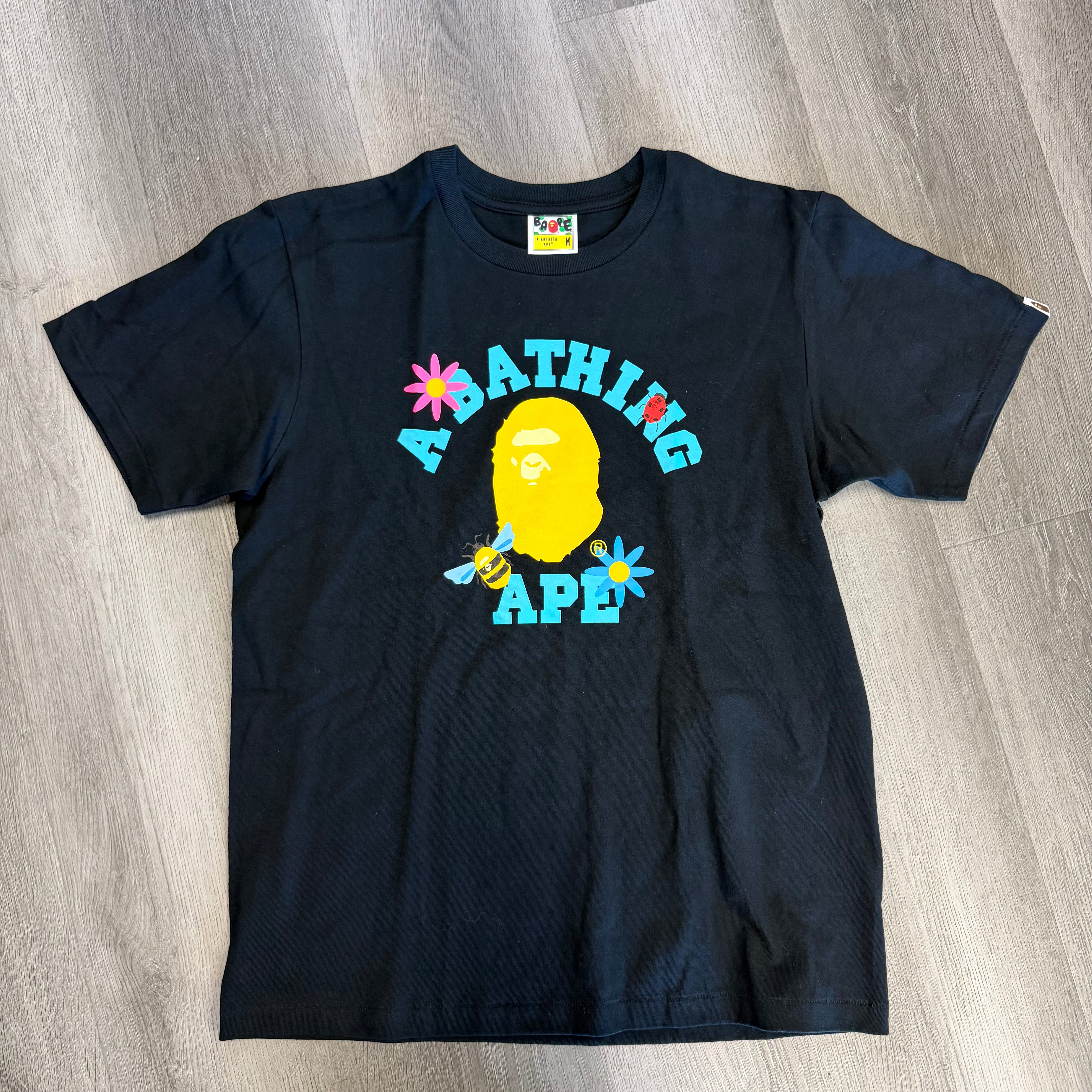 A Bathing Ape Bape Blossom College Tee Black
