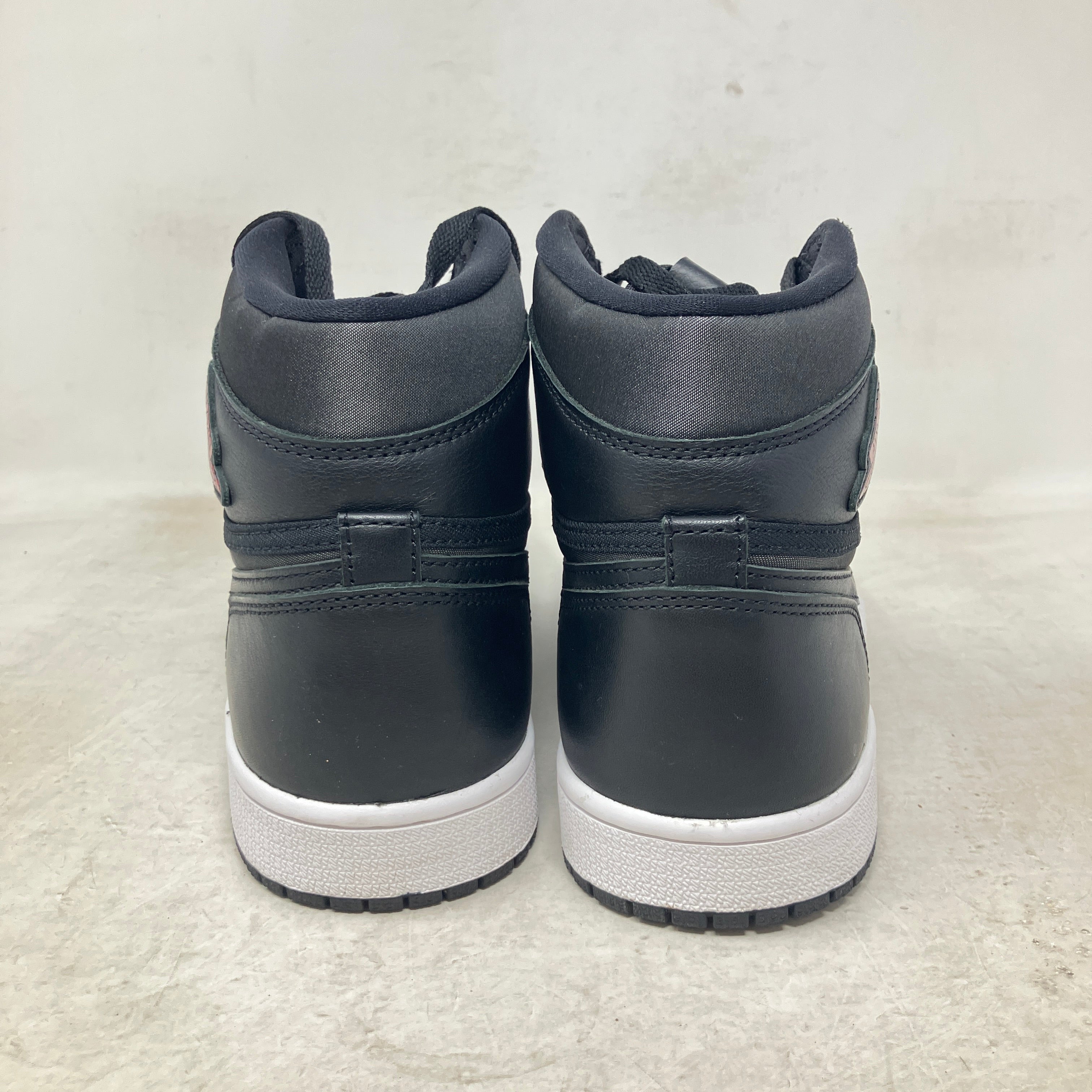 Jordan 1 Retro High Black Satin Gym Red