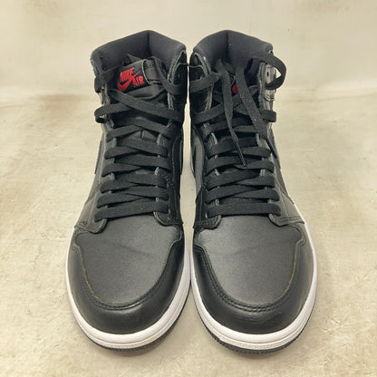 Jordan 1 Retro High Black Satin Gym Red