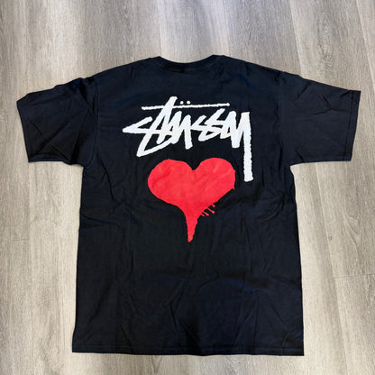Stussy Stock Heart Tee Black