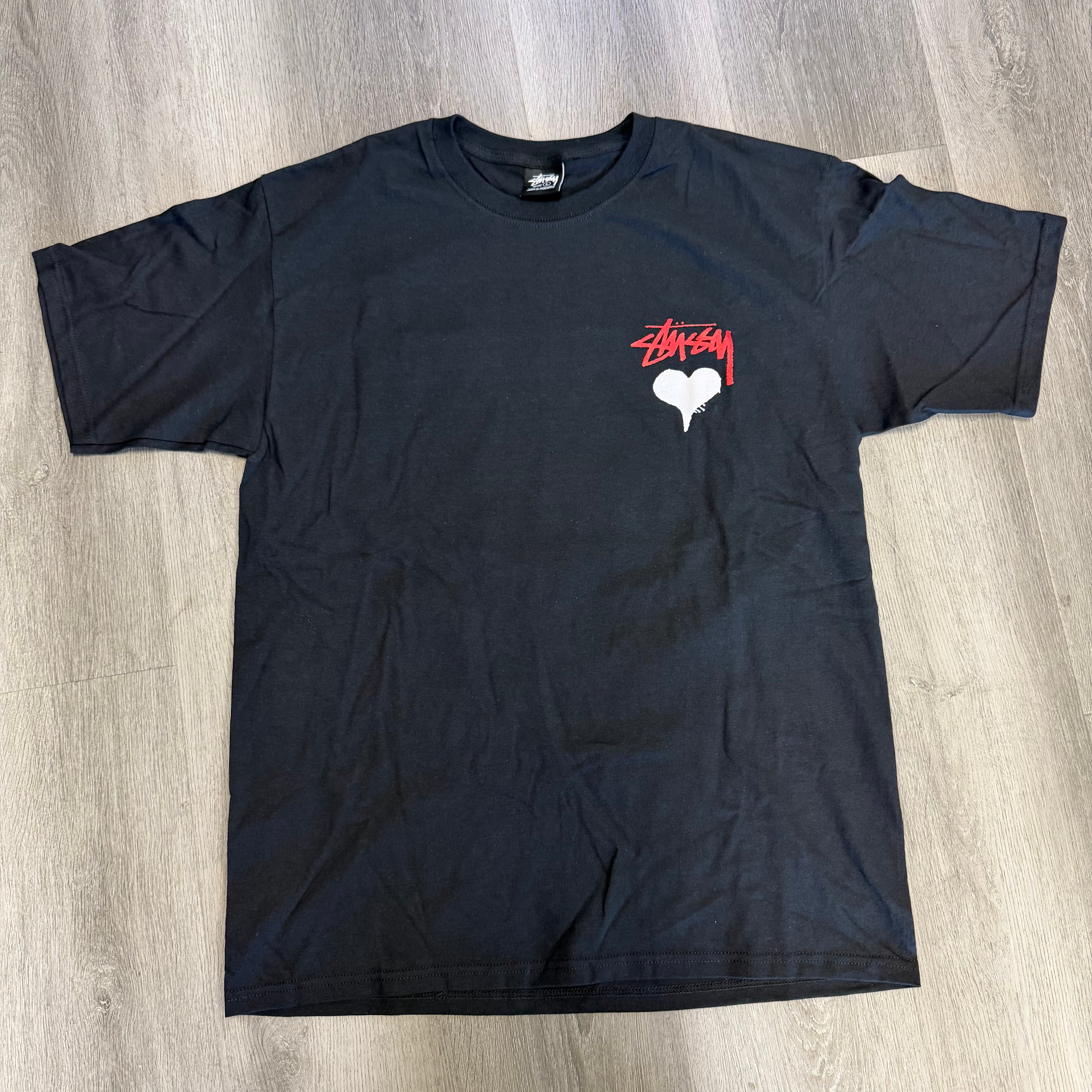 Stussy Stock Heart Tee Black
