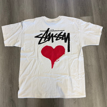 Stussy Stock Heart Tee White