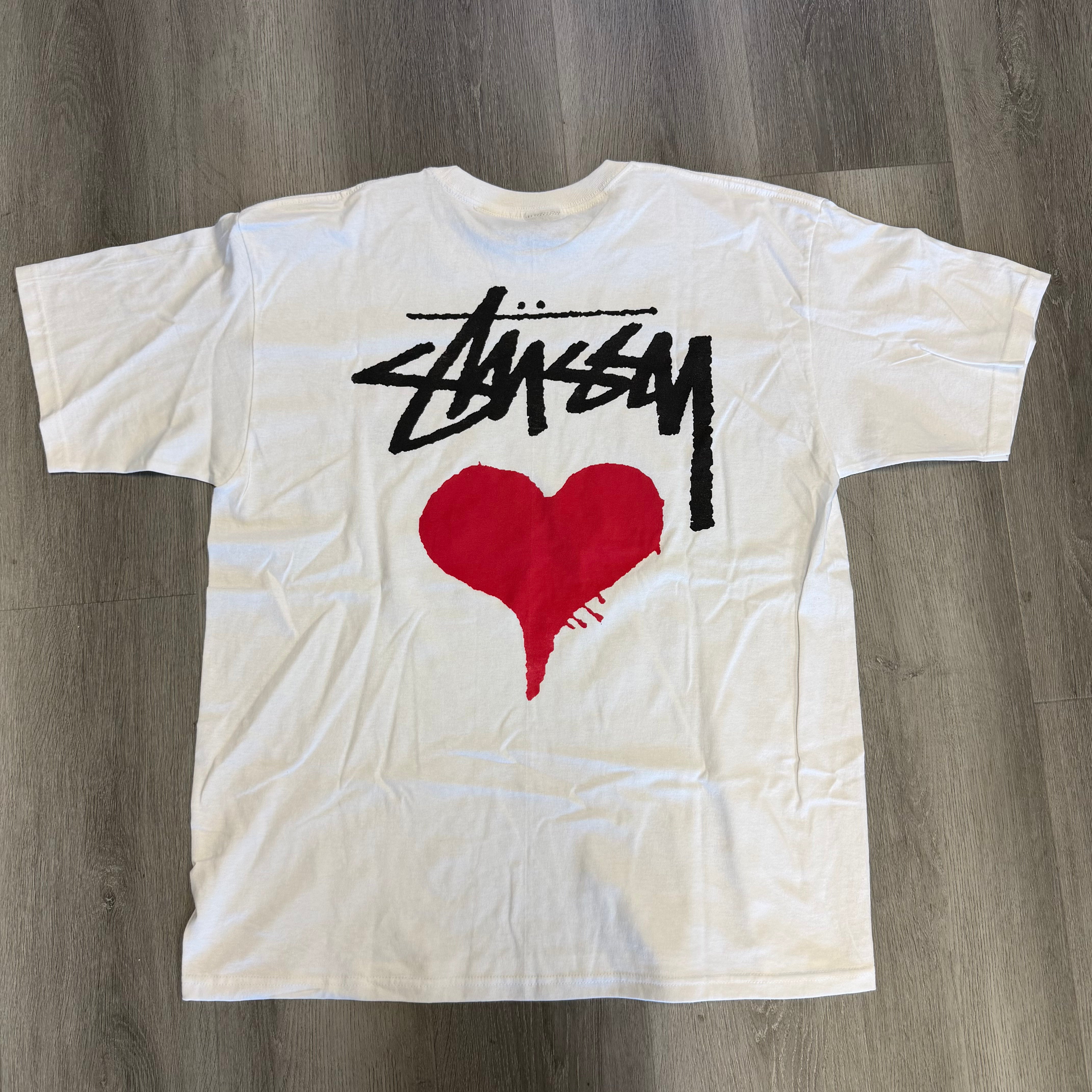 Stussy Stock Heart Tee White
