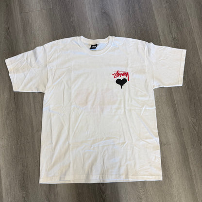 Stussy Stock Heart Tee White