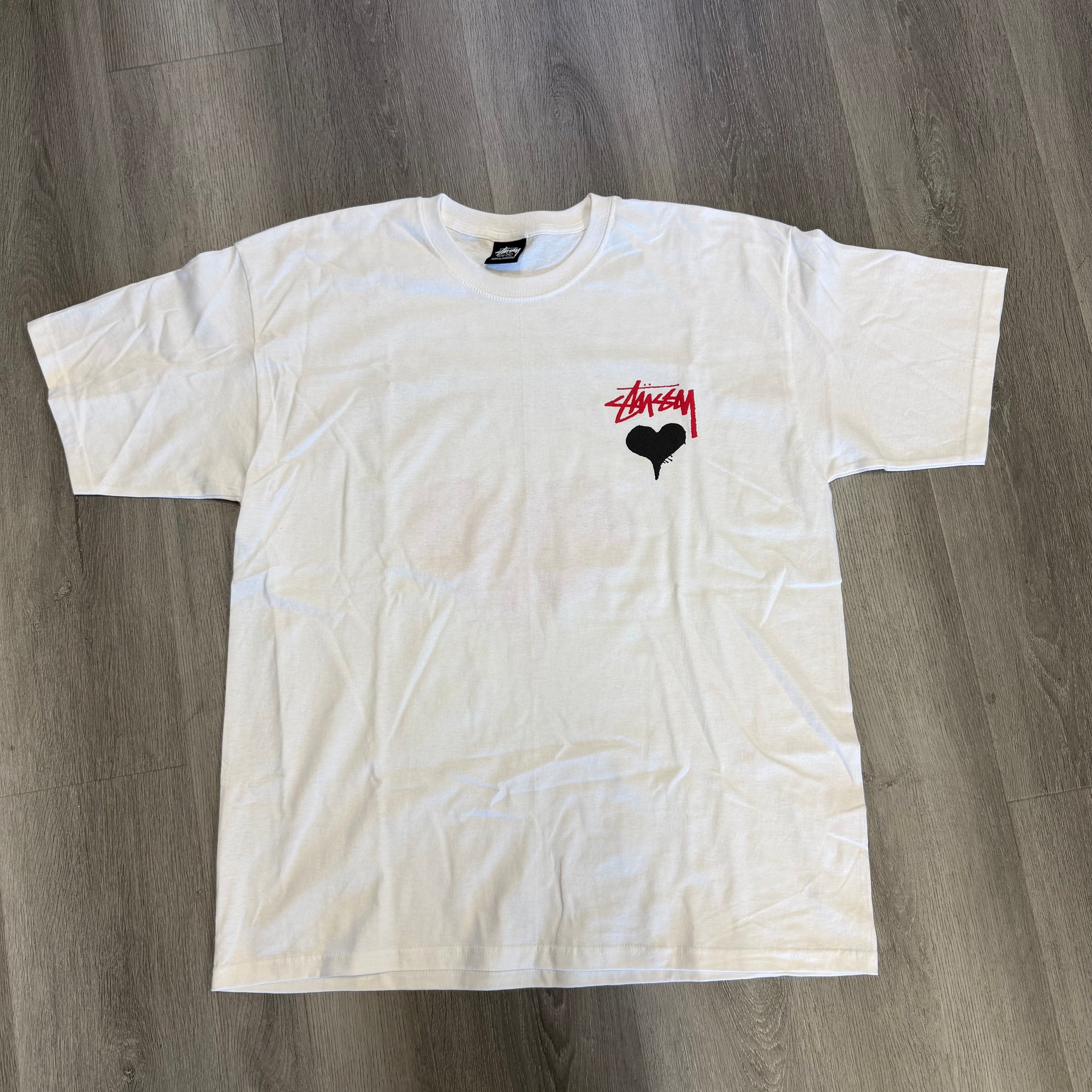 Stussy Stock Heart Tee White