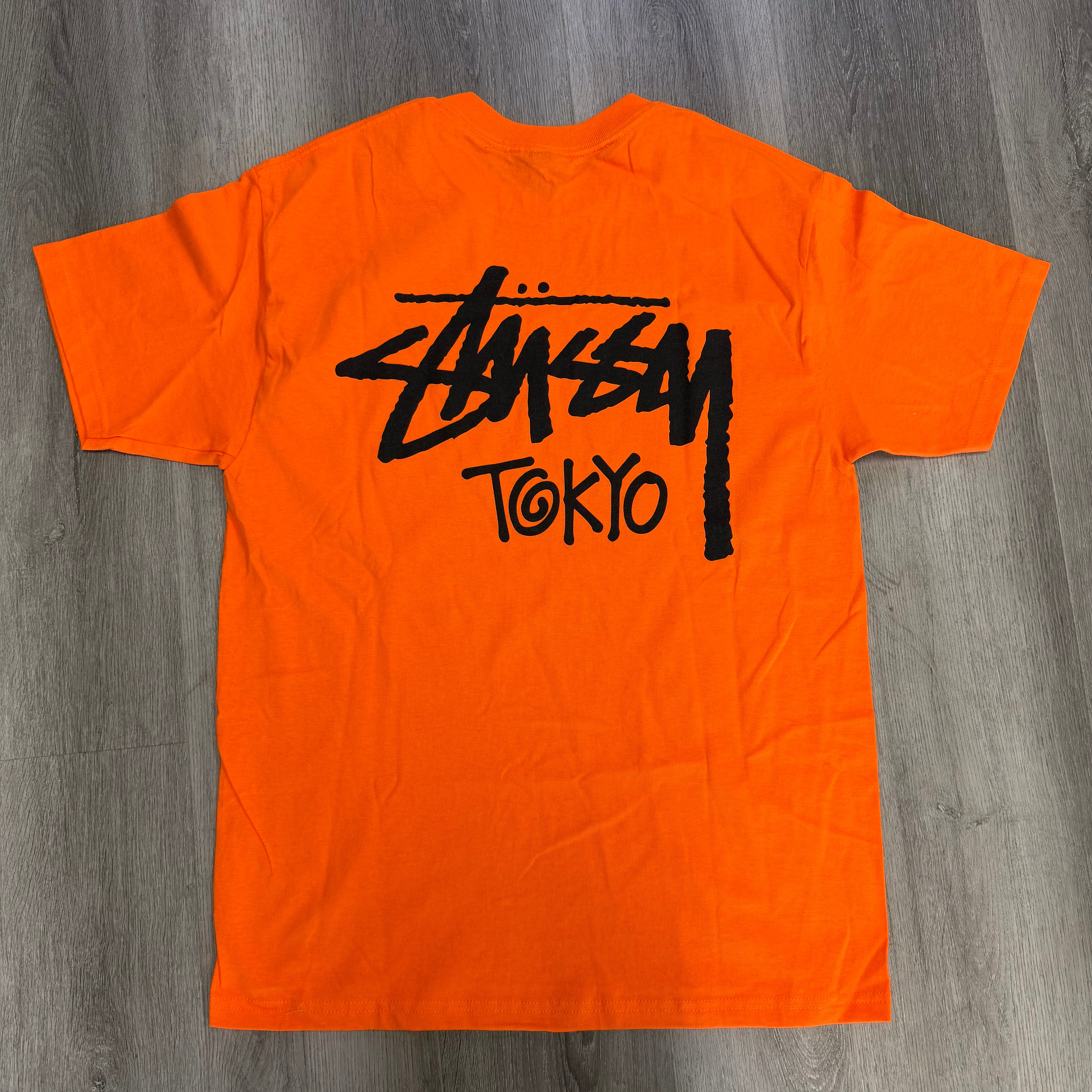 Stussy Stock Logo Tokyo Tee Orange