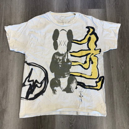 Travis Scott Cactus Jack + Kaws For Fragment Tee Aged Yellow