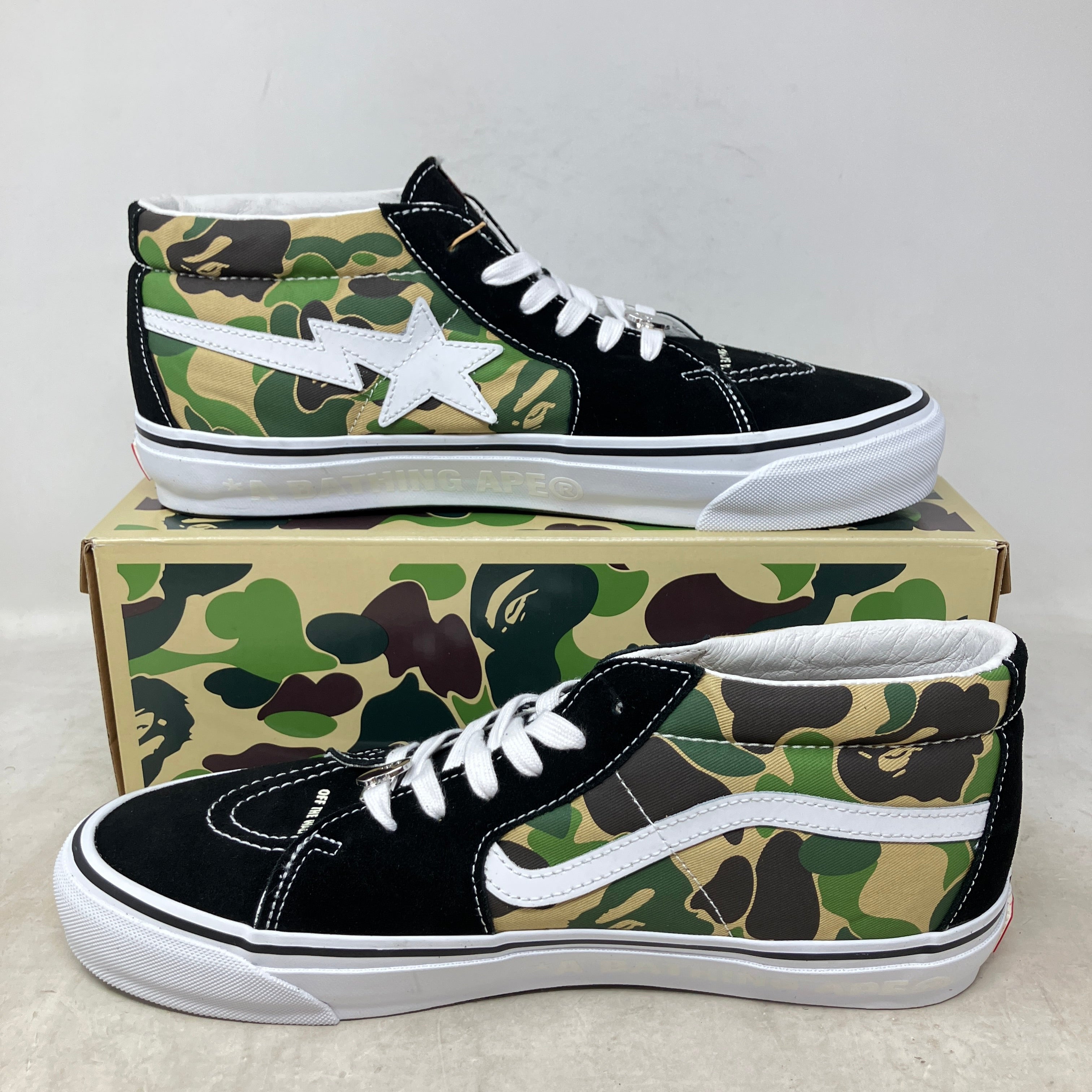 Vans LX Sk8-Mid Bape ABC Camo Black Green
