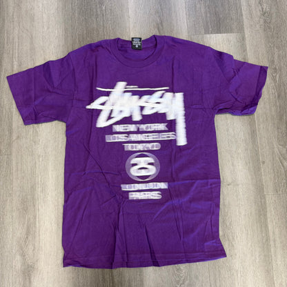 Stussy Blur World Tour Tee Purple