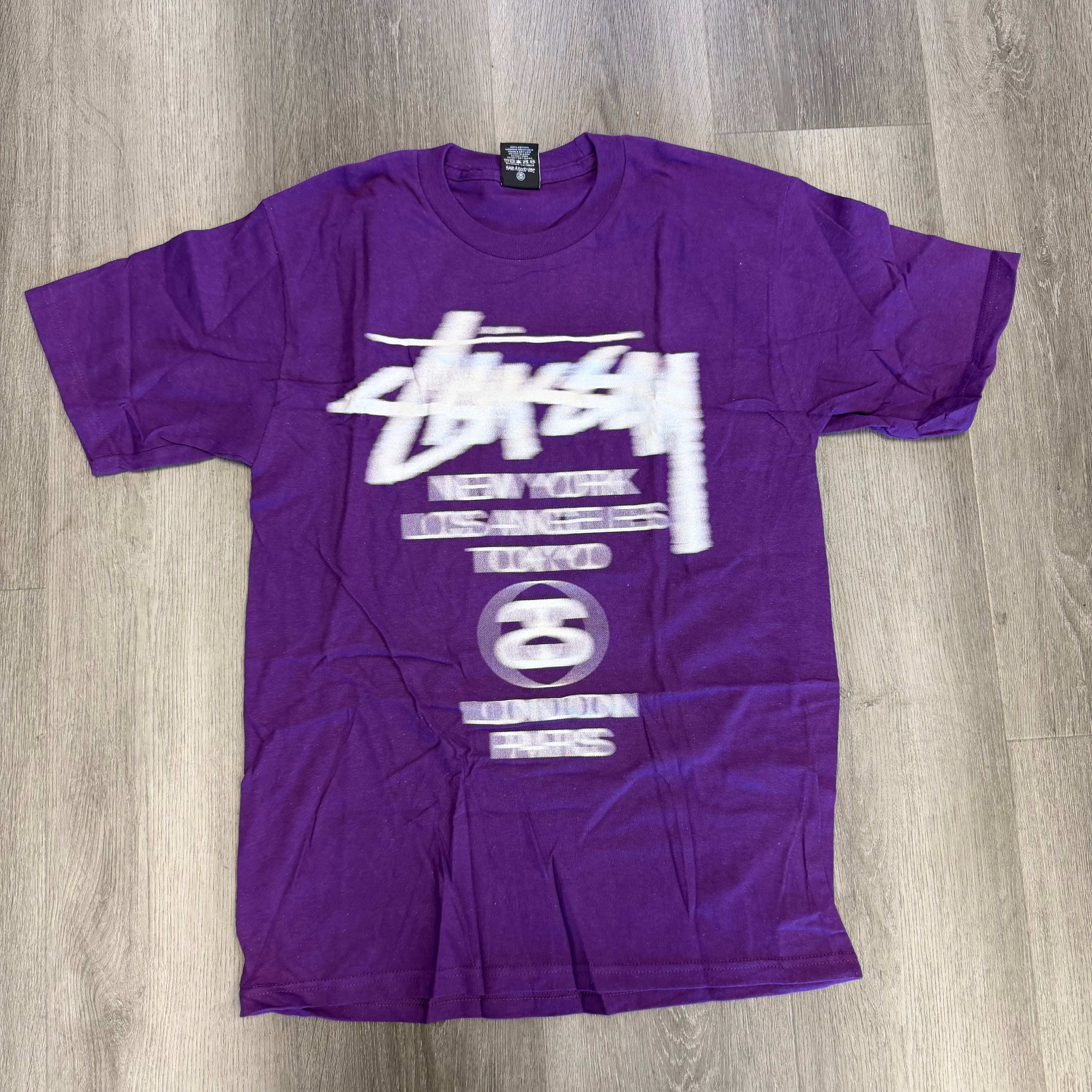 Stussy Blur World Tour Tee Purple