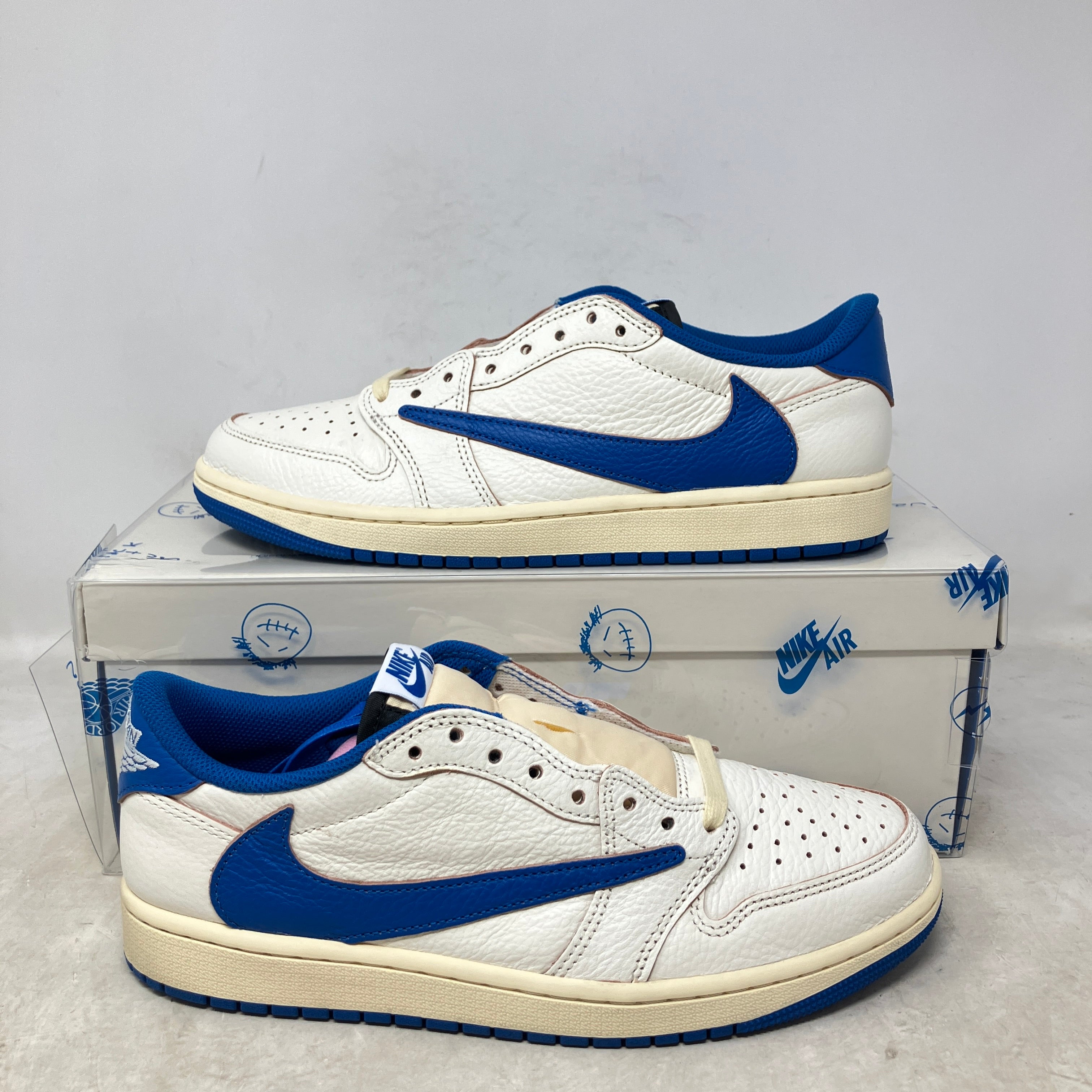 Jordan 1 Retro Low OG SP Fragment x Travis Scott Sail Military Blue