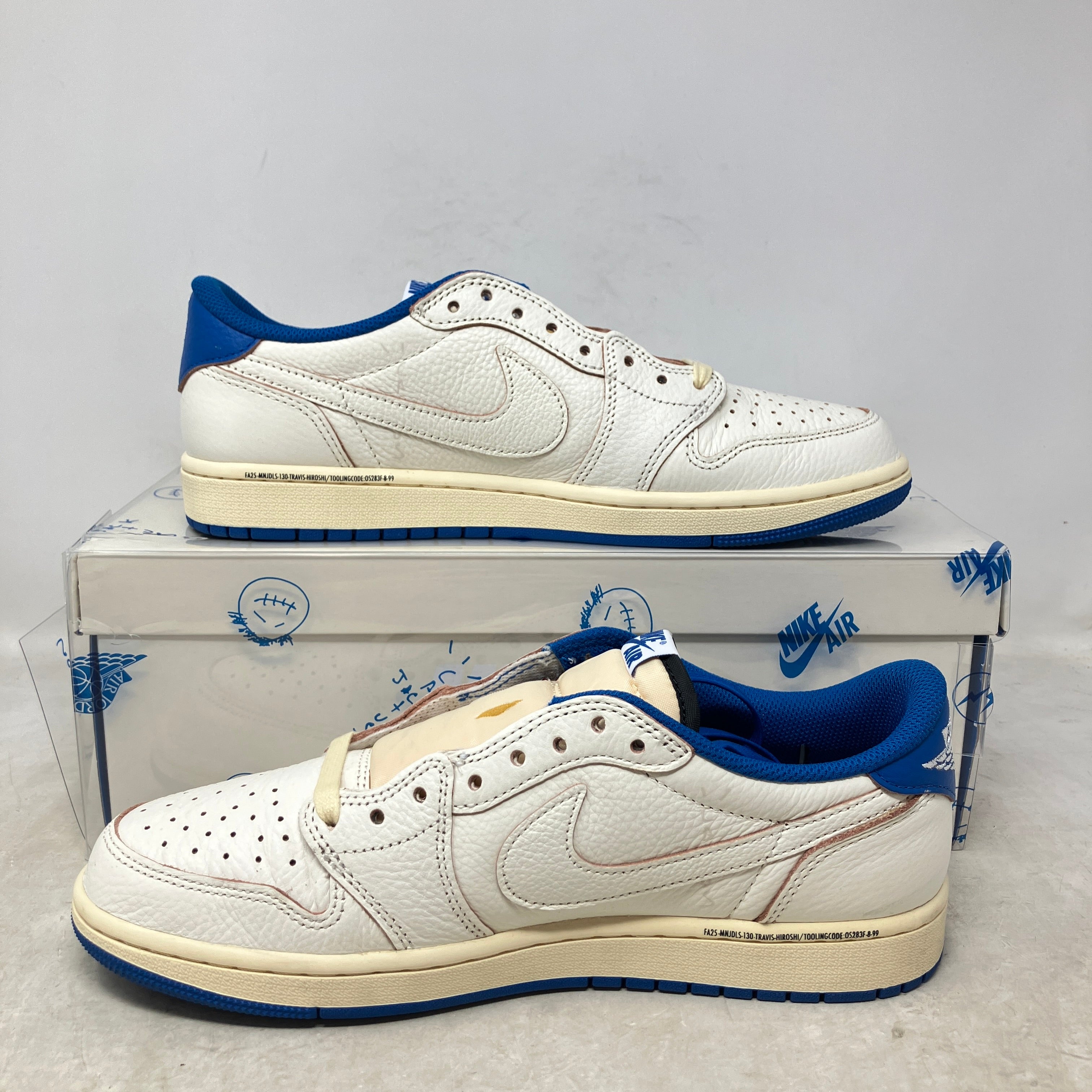 Jordan 1 Retro Low OG SP Fragment x Travis Scott Sail Military Blue