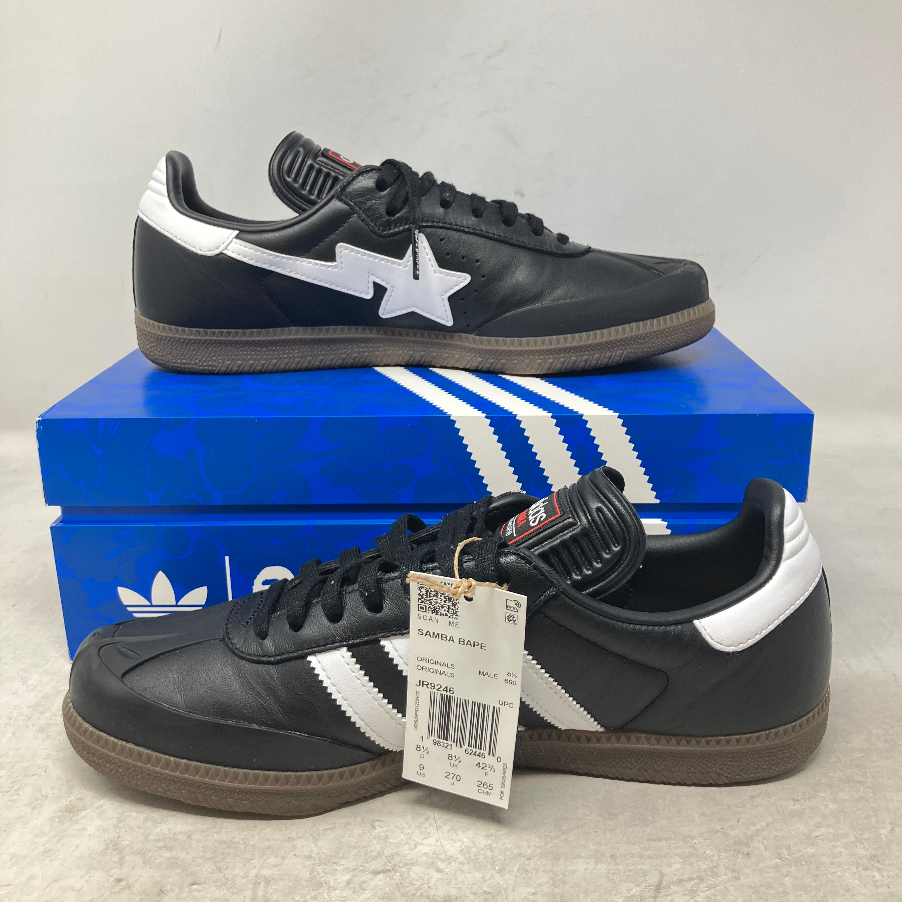 adidas Samba Bape Black White Gum