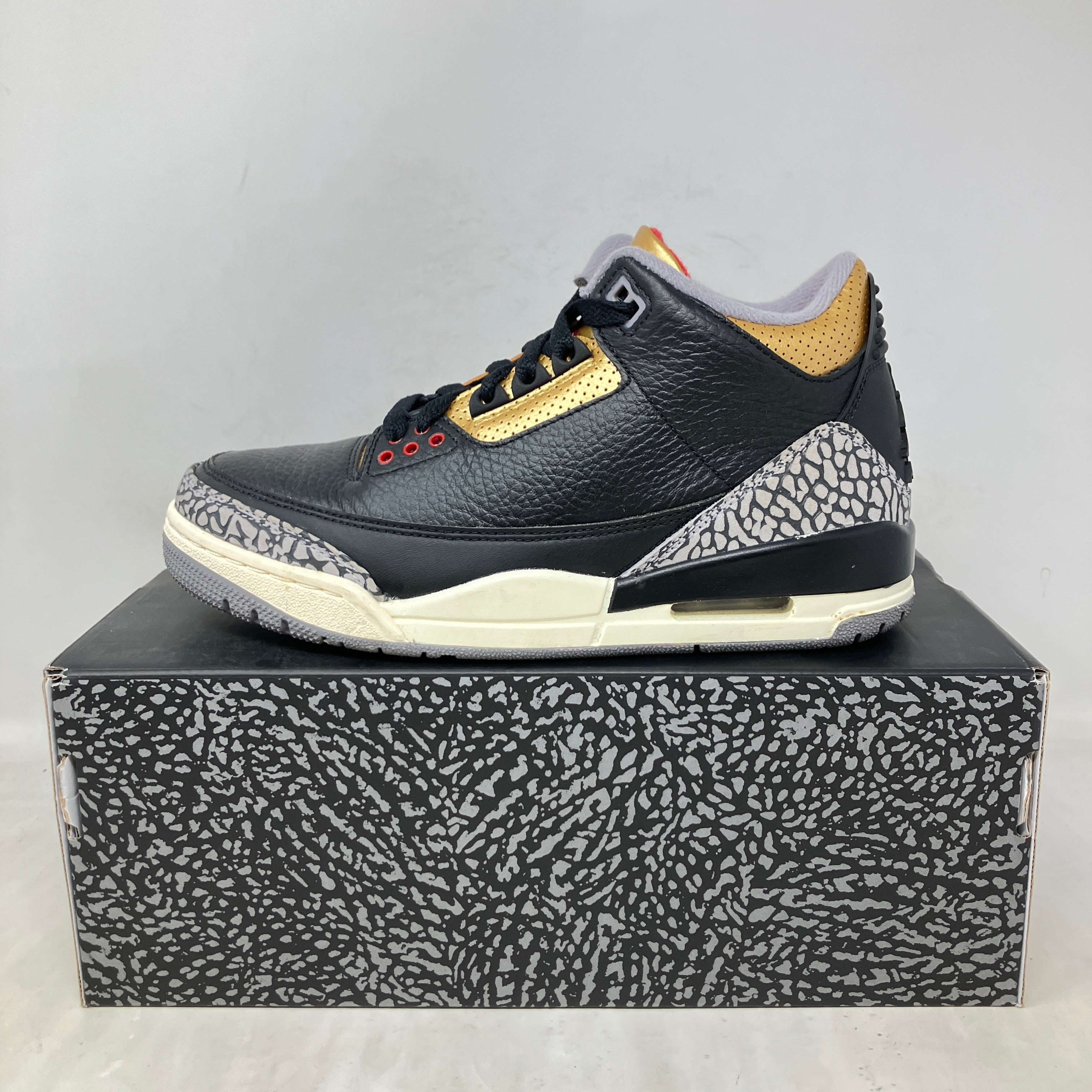Jordan 3 Retro Black Cement Gold (Women's)