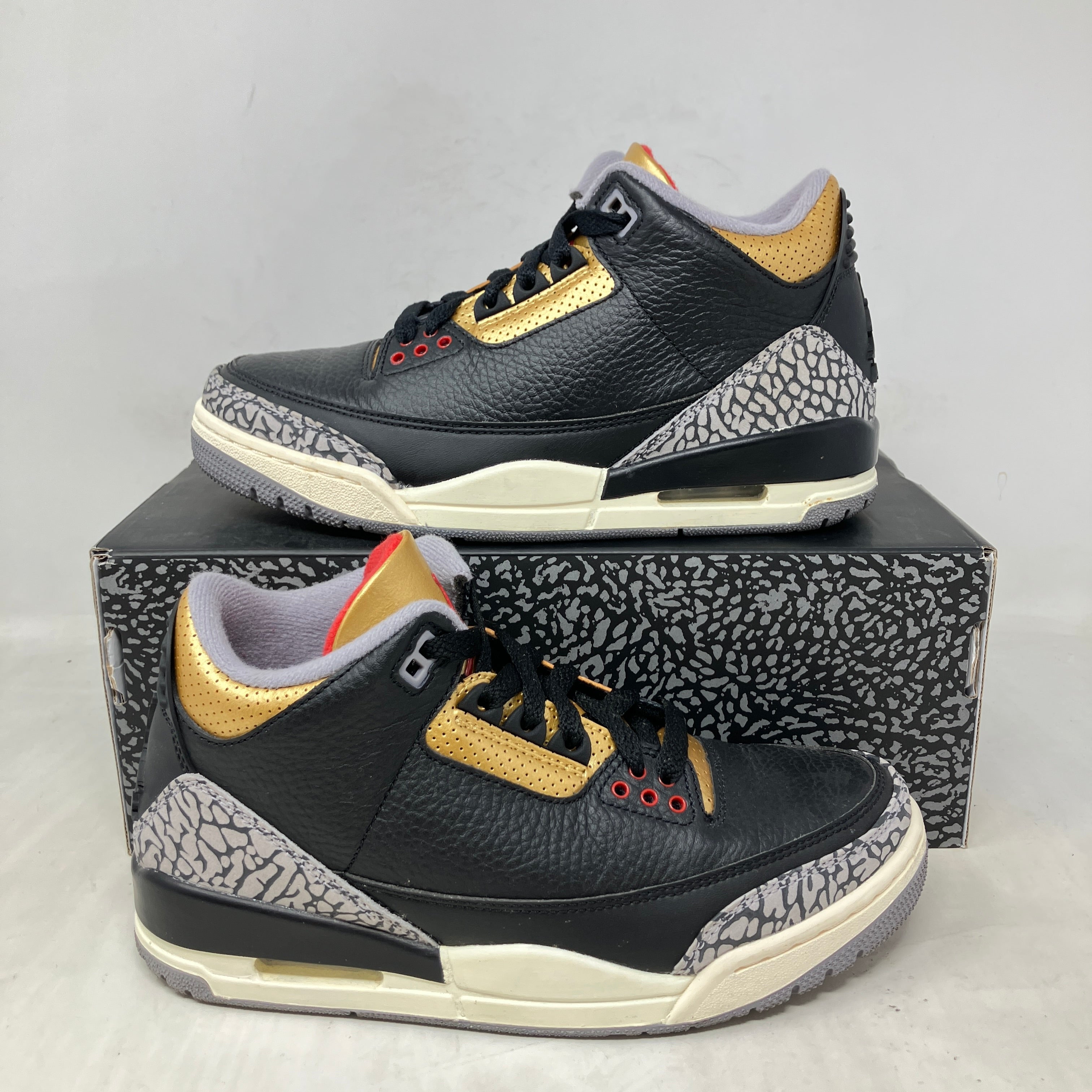 Jordan 3 Retro Black Cement Gold (Women's)