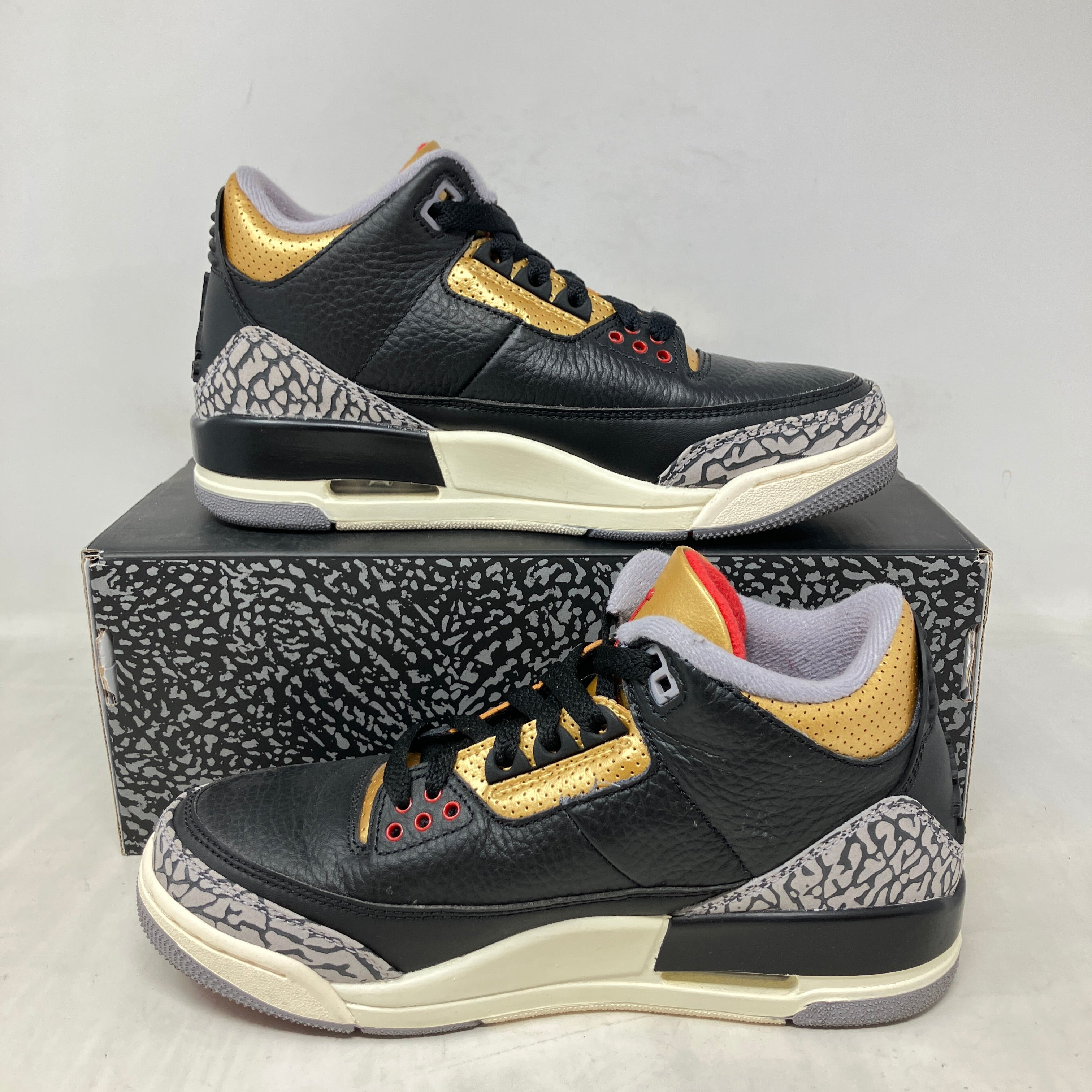 Jordan 3 Retro Black Cement Gold (Women's)