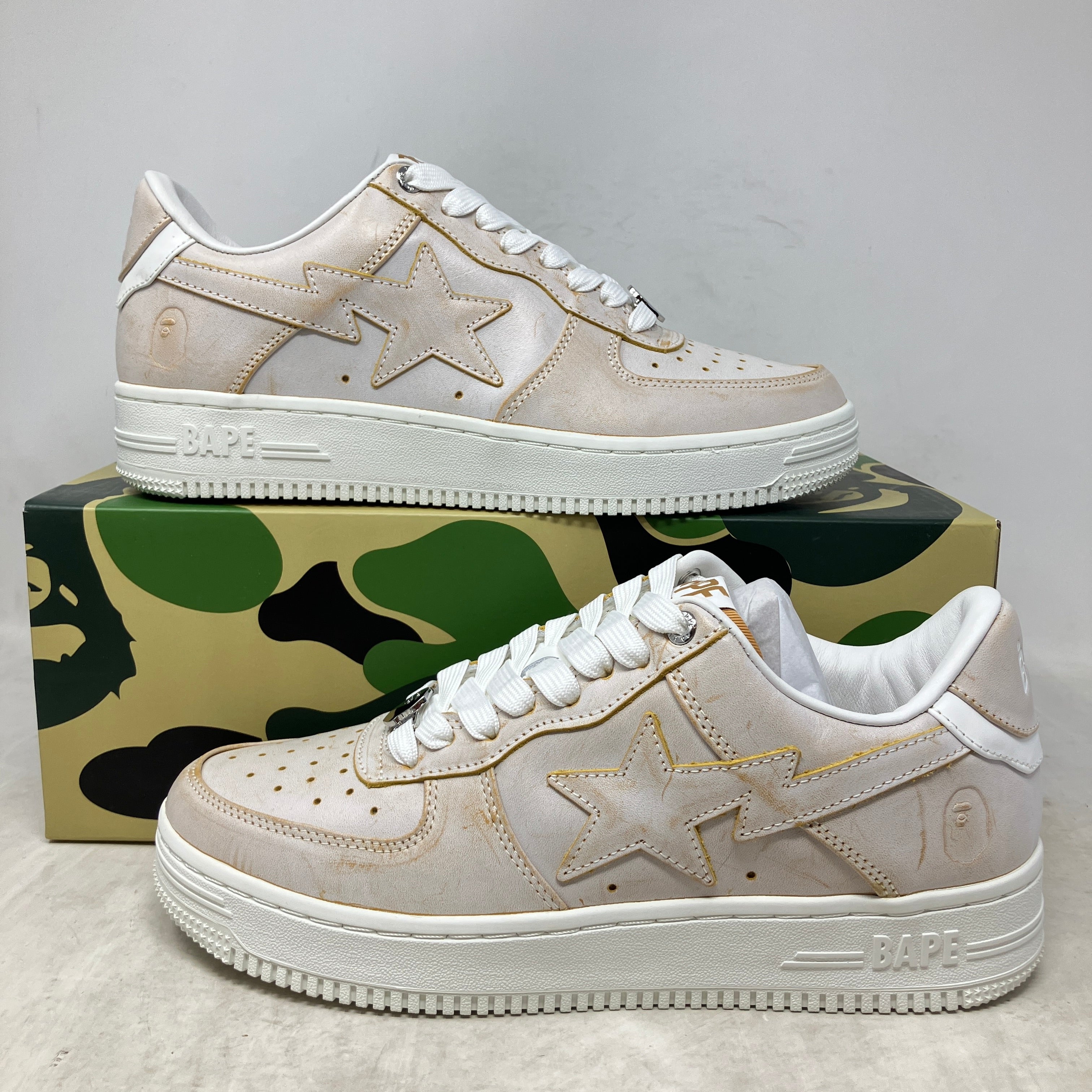 A Bathing Ape Bape Sta Wear Away Paint Beige