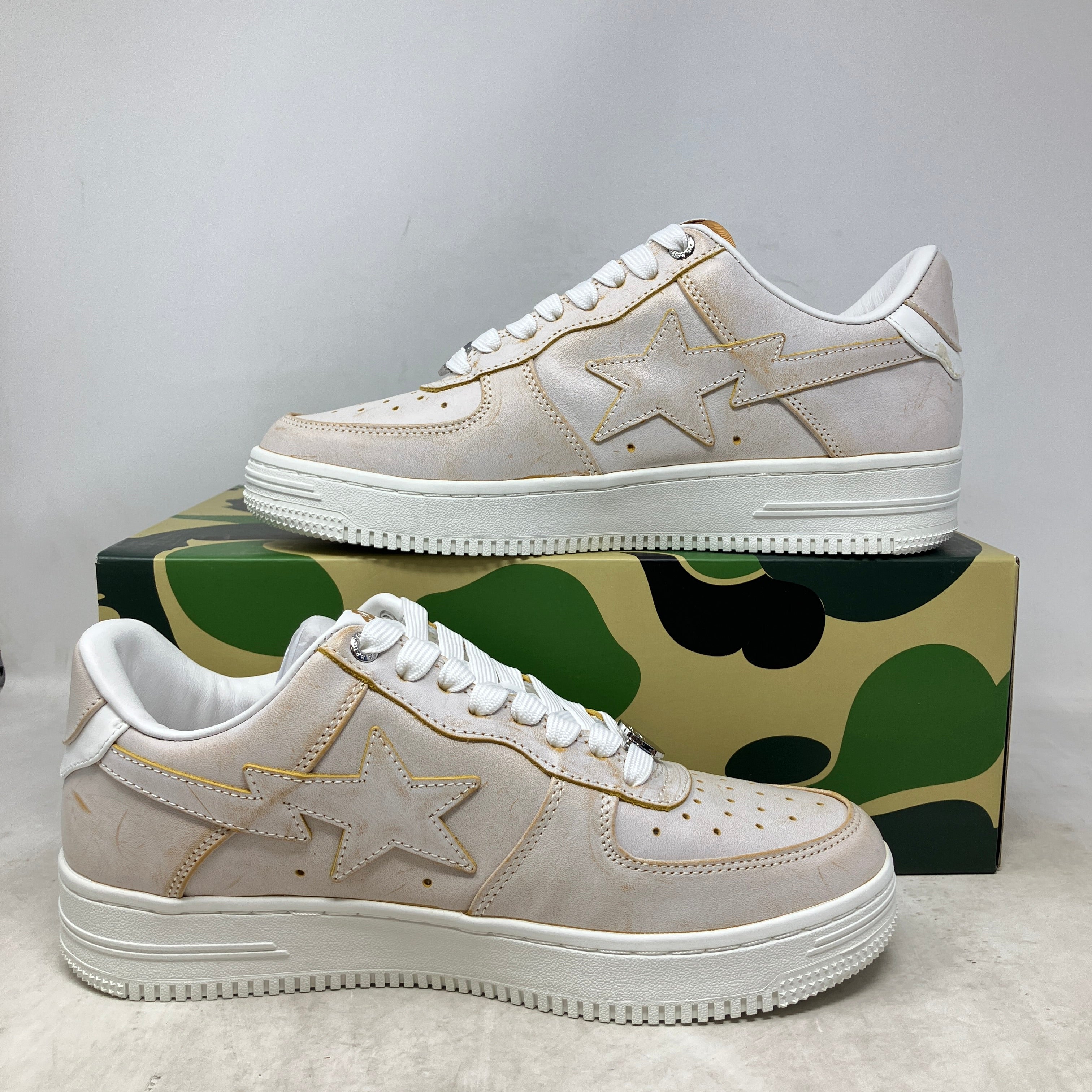 A Bathing Ape Bape Sta Wear Away Paint Beige