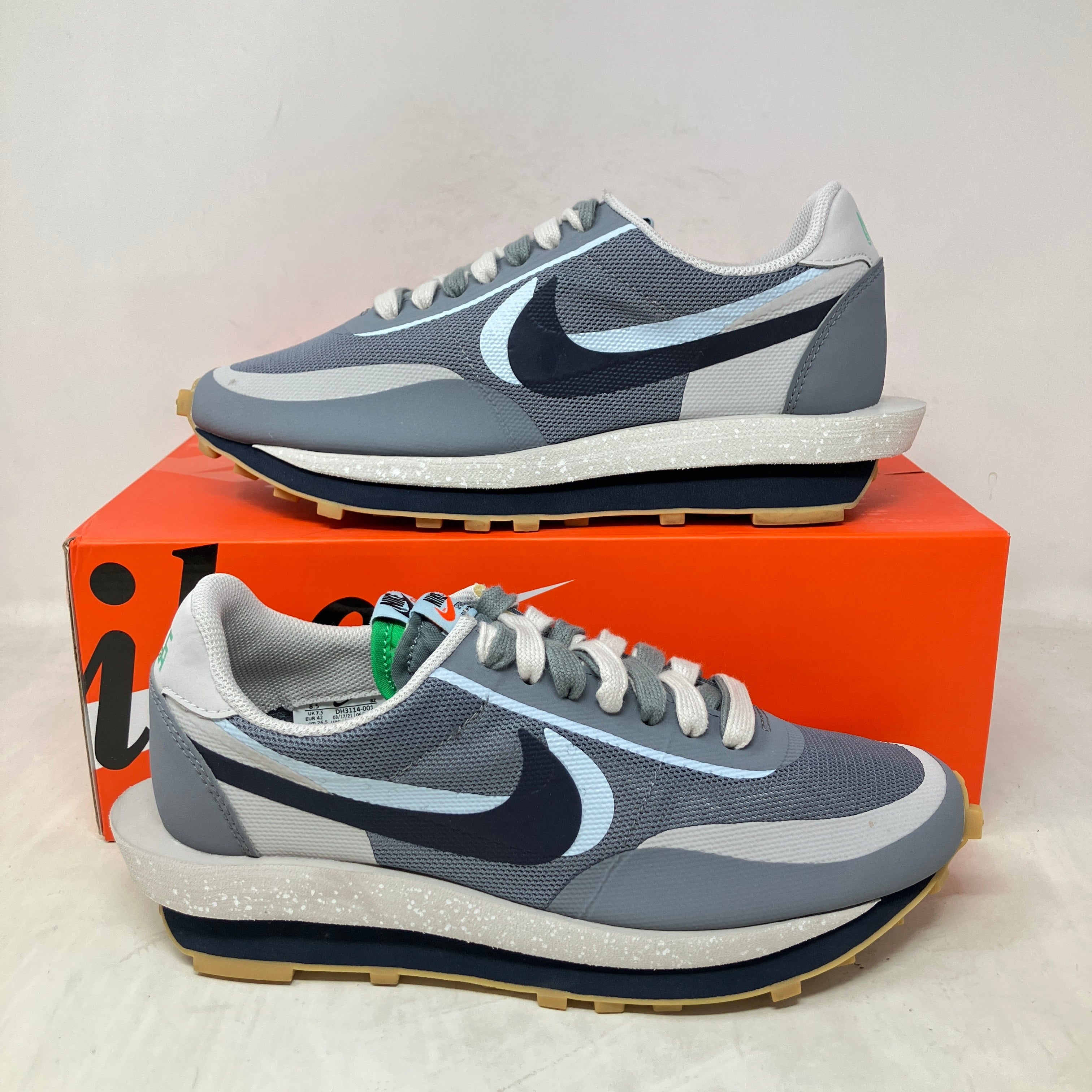 Nike LD Waffle sacai CLOT Kiss of Death 2 Cool Grey