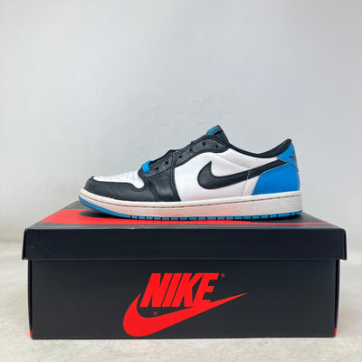 Jordan 1 Retro Low OG Black Dark Powder Blue (Women's)