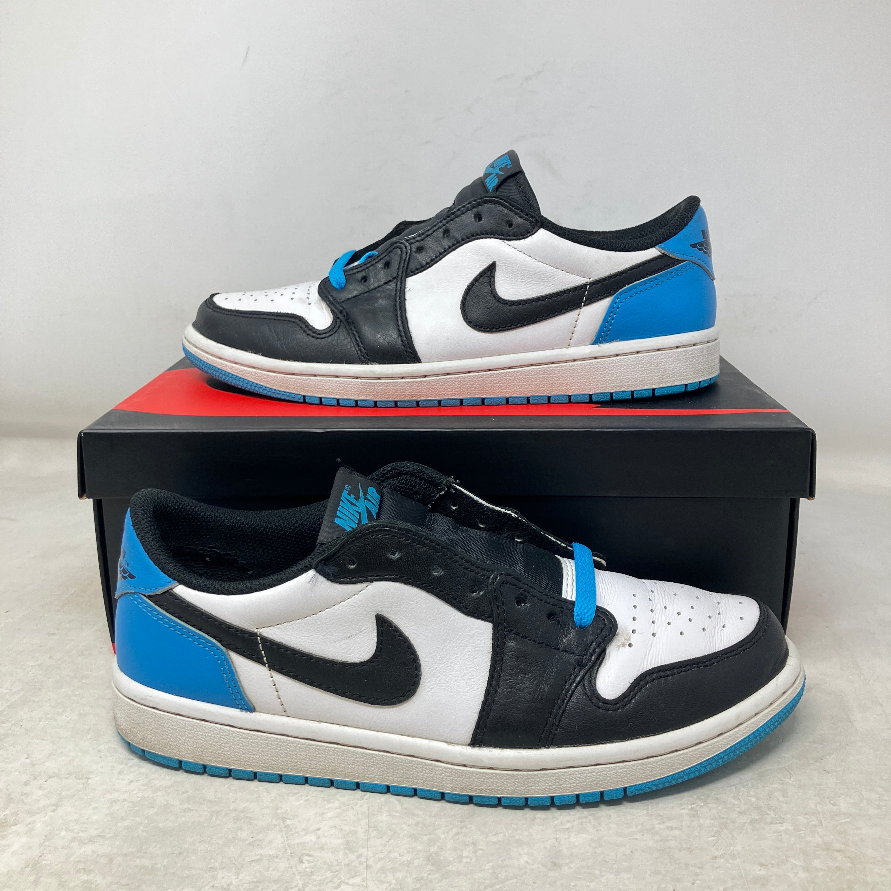 Jordan 1 Retro Low OG Black Dark Powder Blue (Women's)
