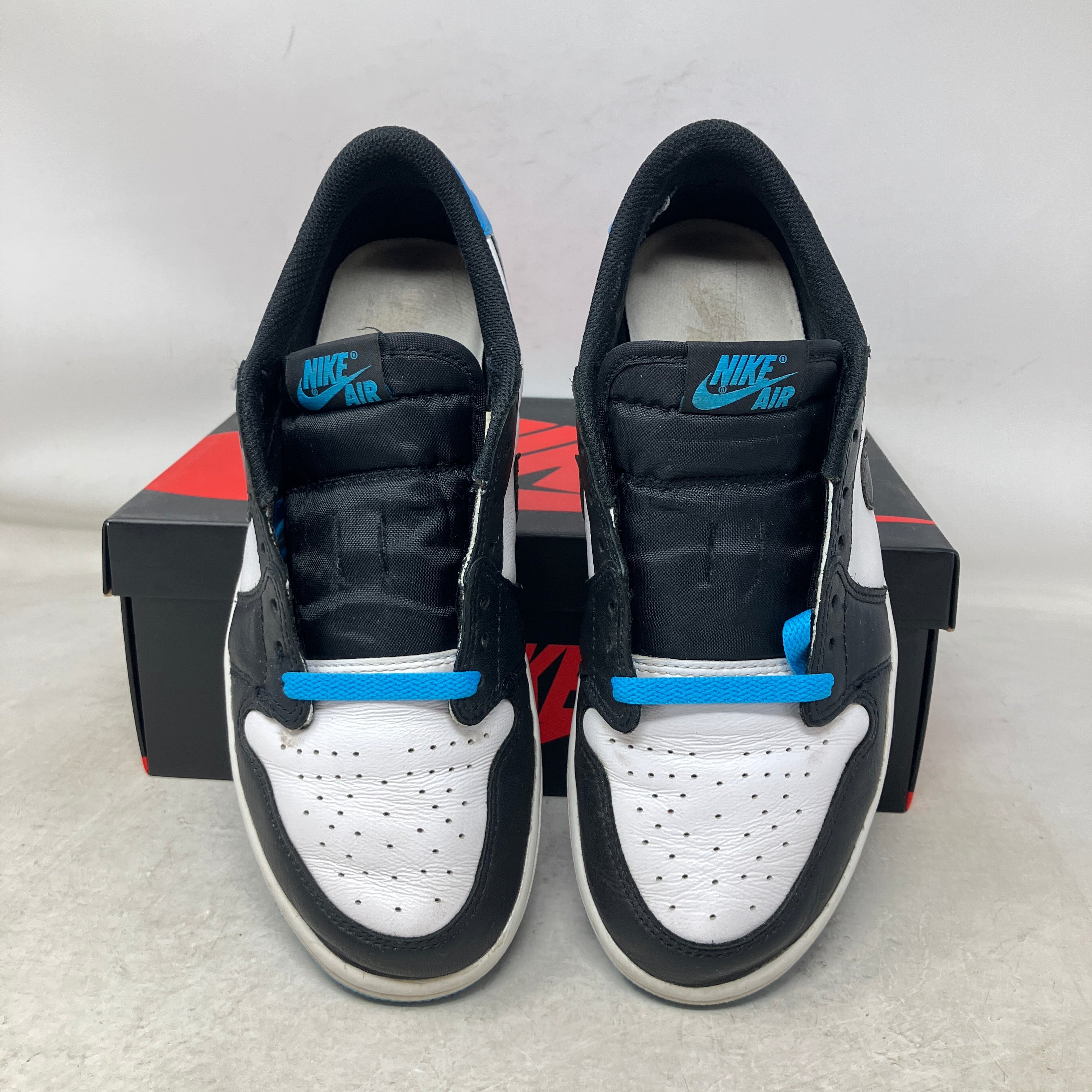Jordan 1 Retro Low OG Black Dark Powder Blue (Women's)