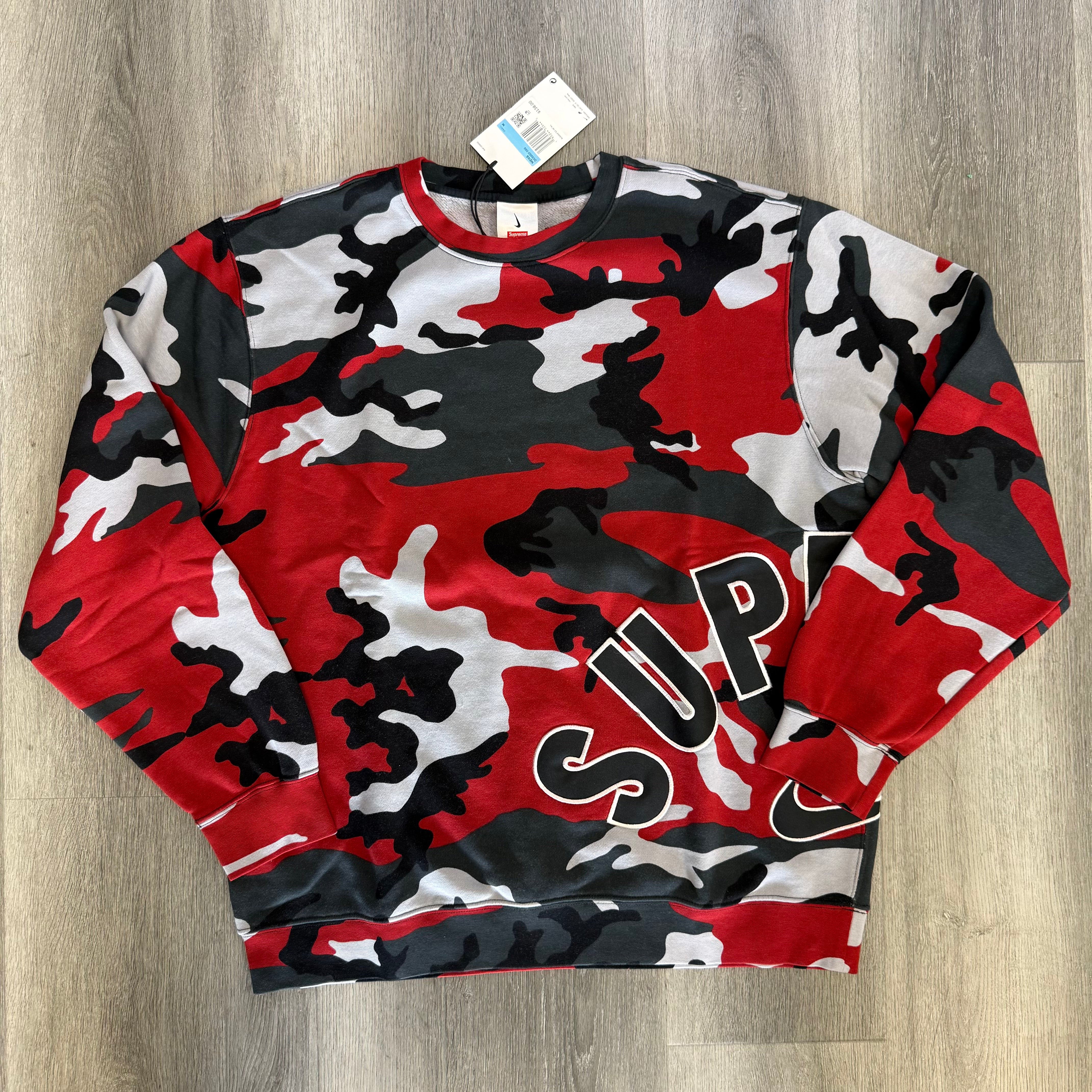Supreme Nike Arc Crewneck Red Camo