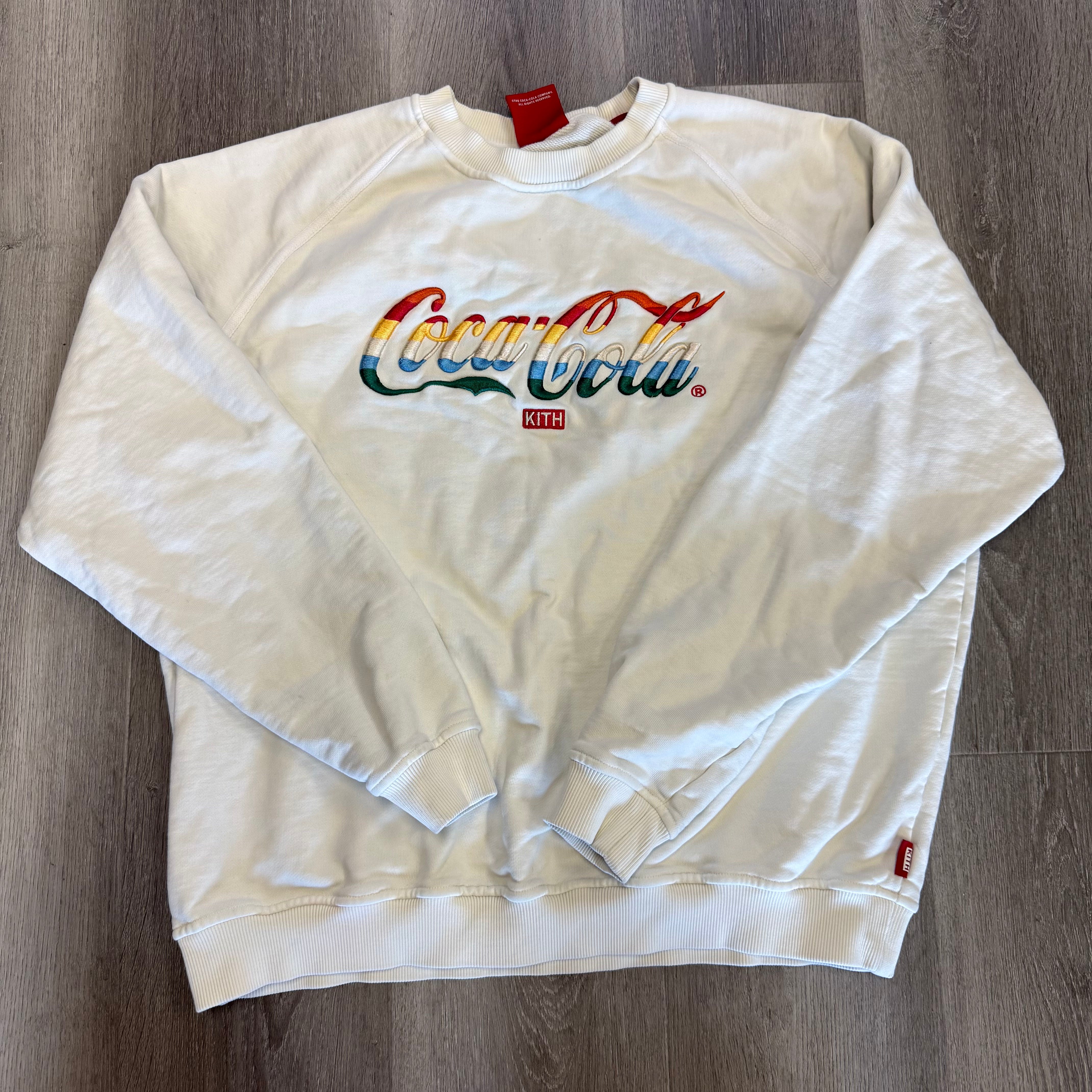 Kith x Coca-Cola Striped Crewneck Ivory