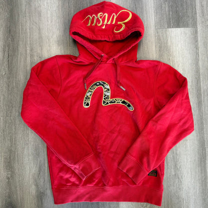 EVISU Heritage Scale Pattern Seagull Embroidery Hoodie