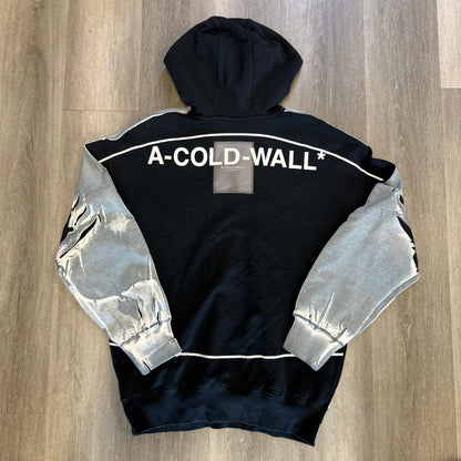 A-Cold-Wall Paint Print Oversized Hoodie Black Gray