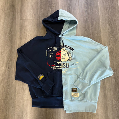 Evisu Split Navy Blue Hoodie