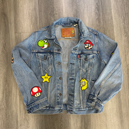 Levis x Super Mario Vintage Fit Trucker Jacket Gang Medium Wash
