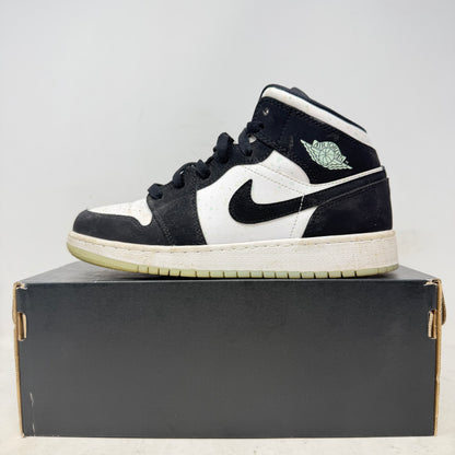 Jordan 1 Mid White Black Teal Tint (GS)