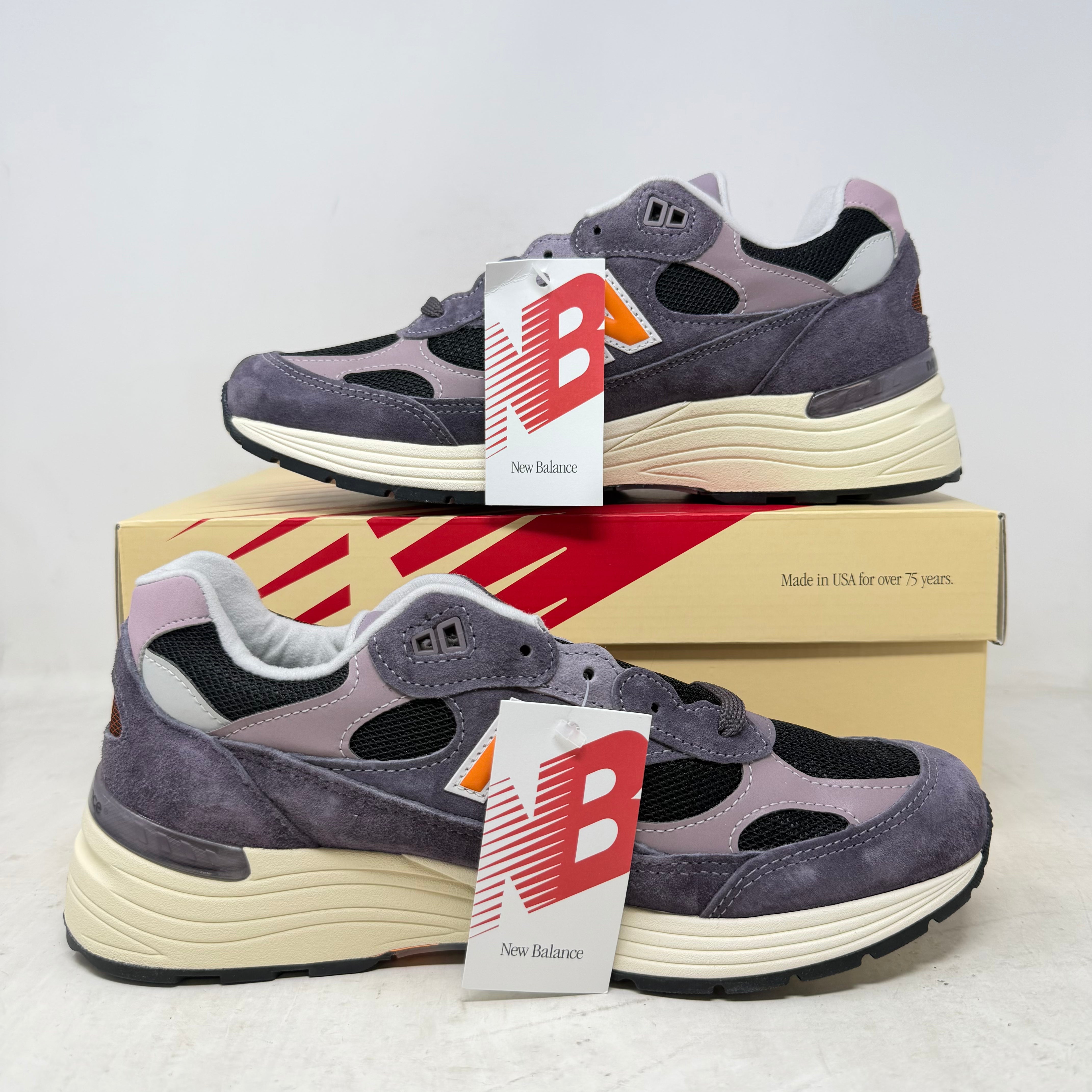 New Balance 992 MiUSA Dark Ice Wine Black