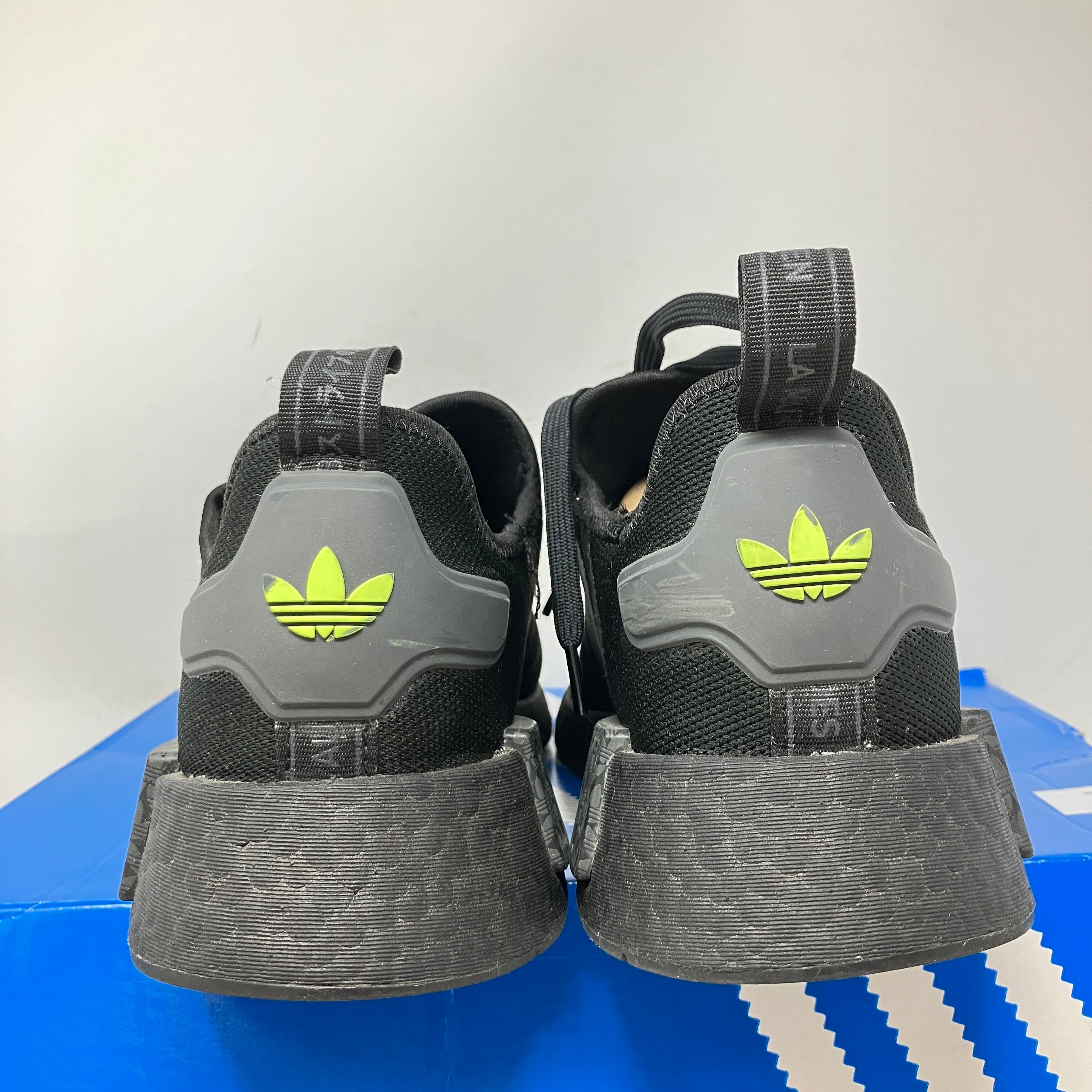 adidas NMD R1 Core Black Grey Solar Yellow