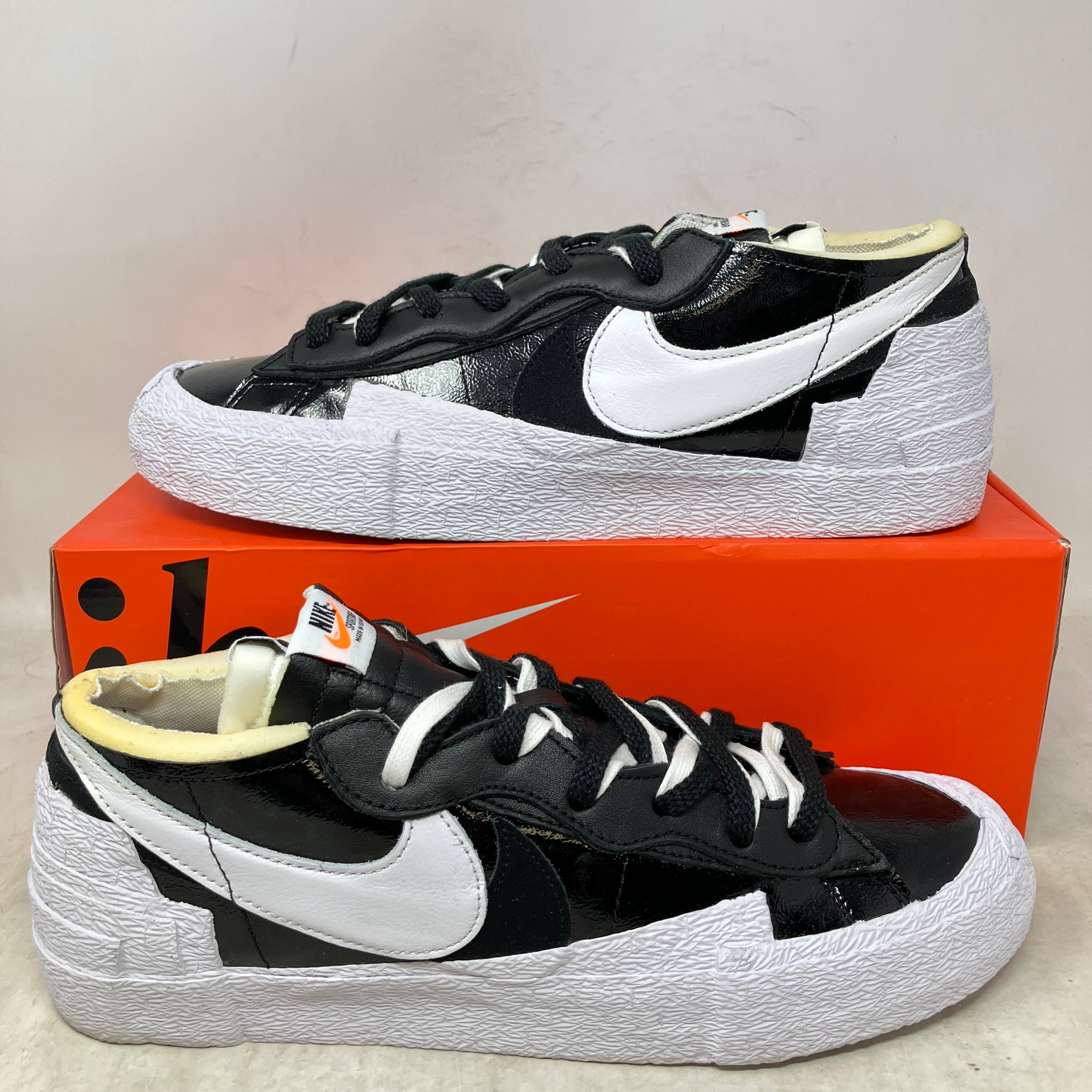 Nike Blazer Low Sacai Black Patent Leather