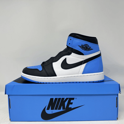 Brand new Jordan 1 Retro High OG UNC Toe sneakers with box and accessories.