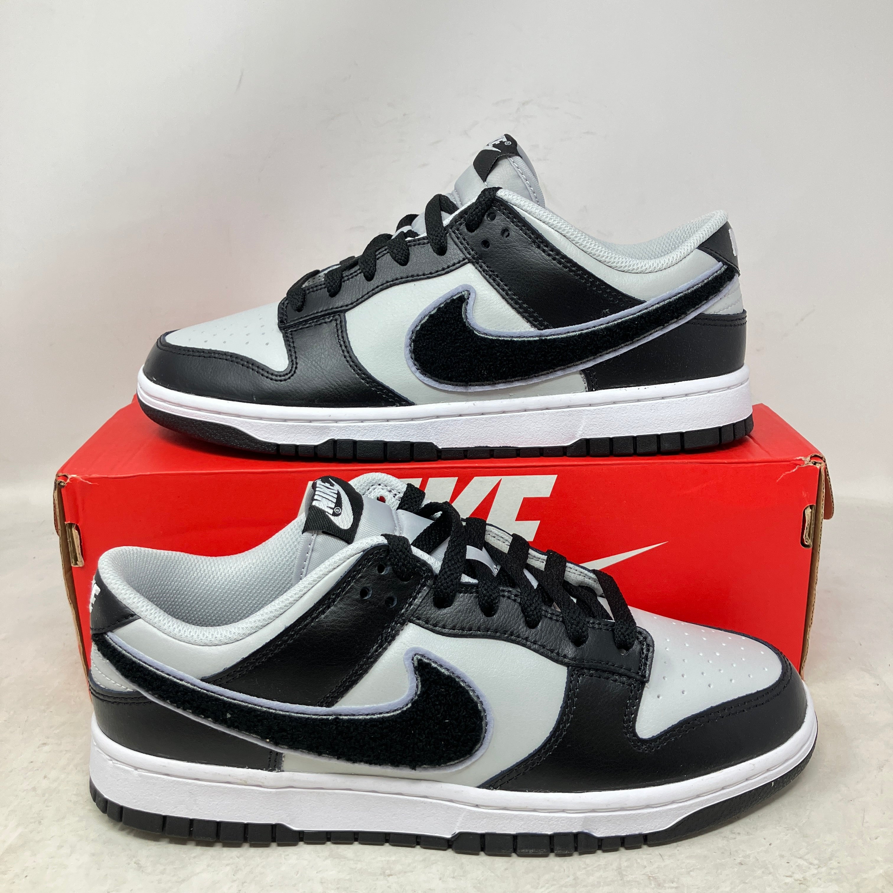 Nike Dunk Low Chenille Swoosh Black Grey
