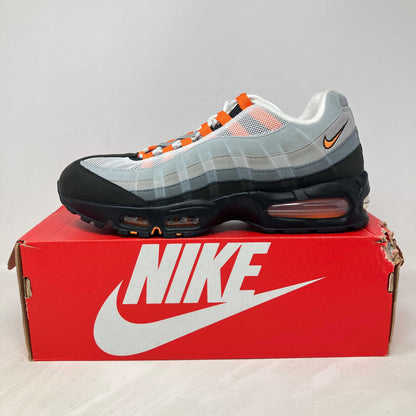 Nike Air Max 95 OG Big Bubble Bright Mandarin sneaker on red Nike box