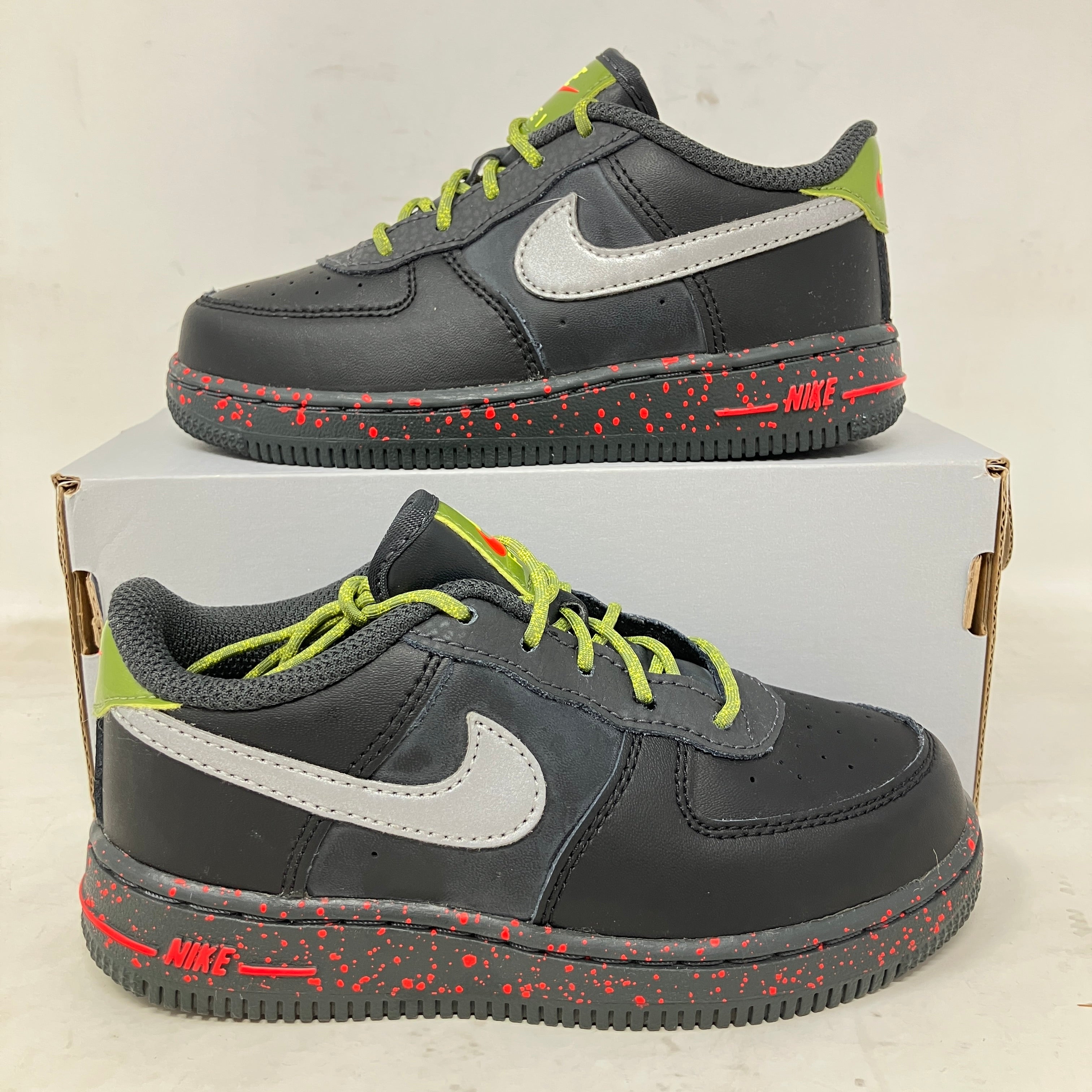 Nike Air Force 1 Low Black Asparagus (TD)